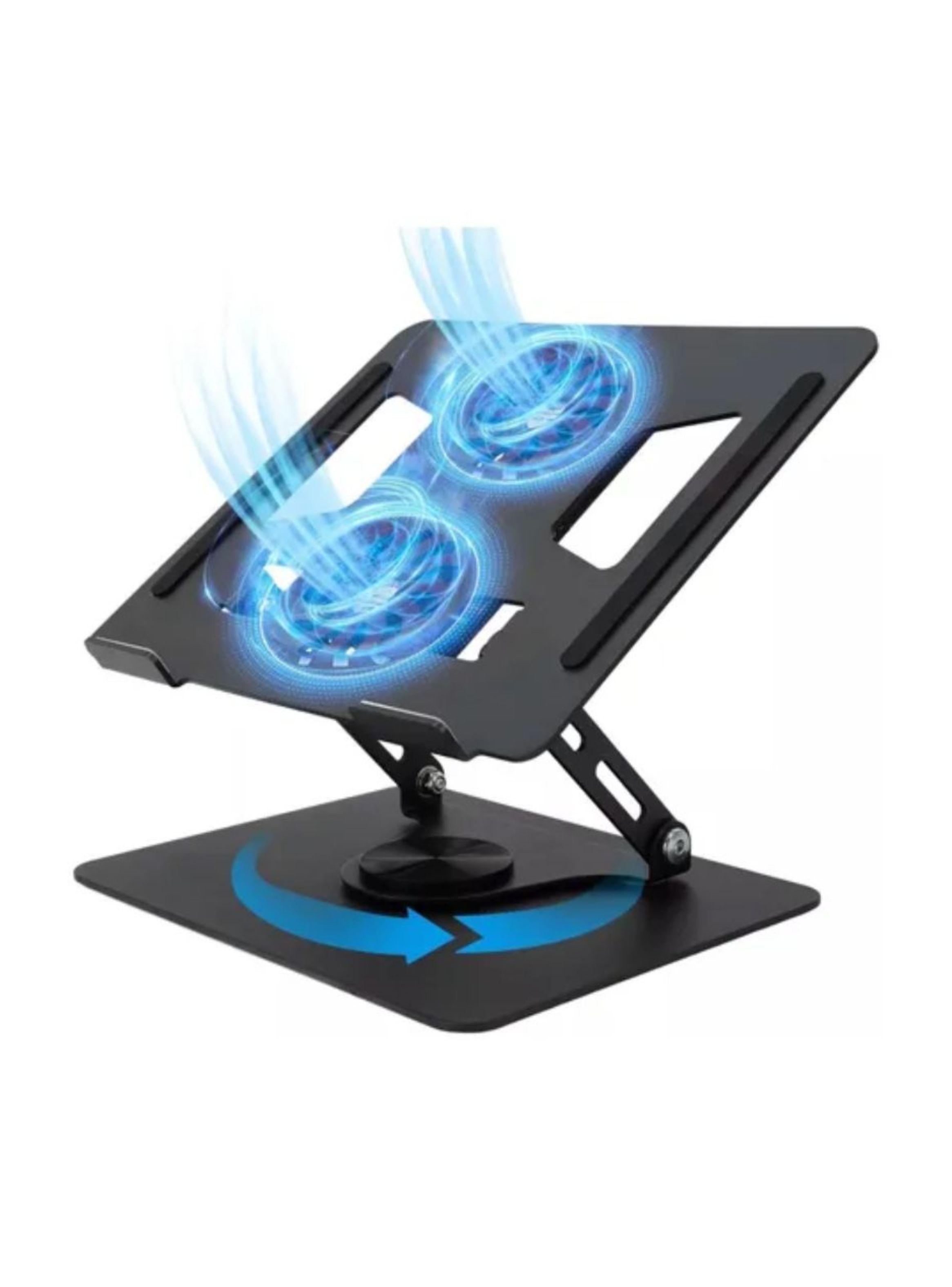 Soporte Aluminio Cooler Para Notebook 360° Negro-2