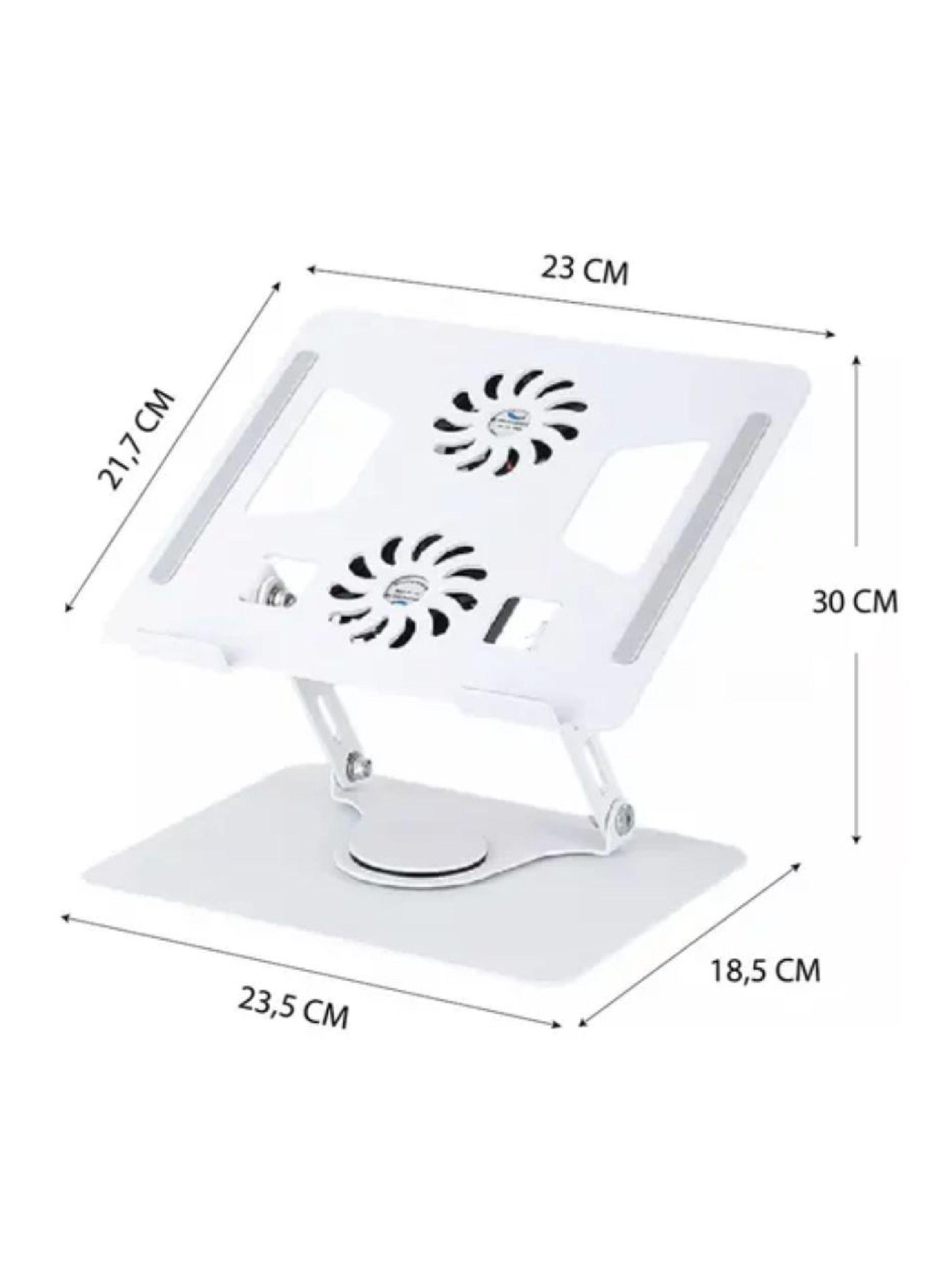 Soporte Aluminio Cooler Para Notebook 360° Negro-3