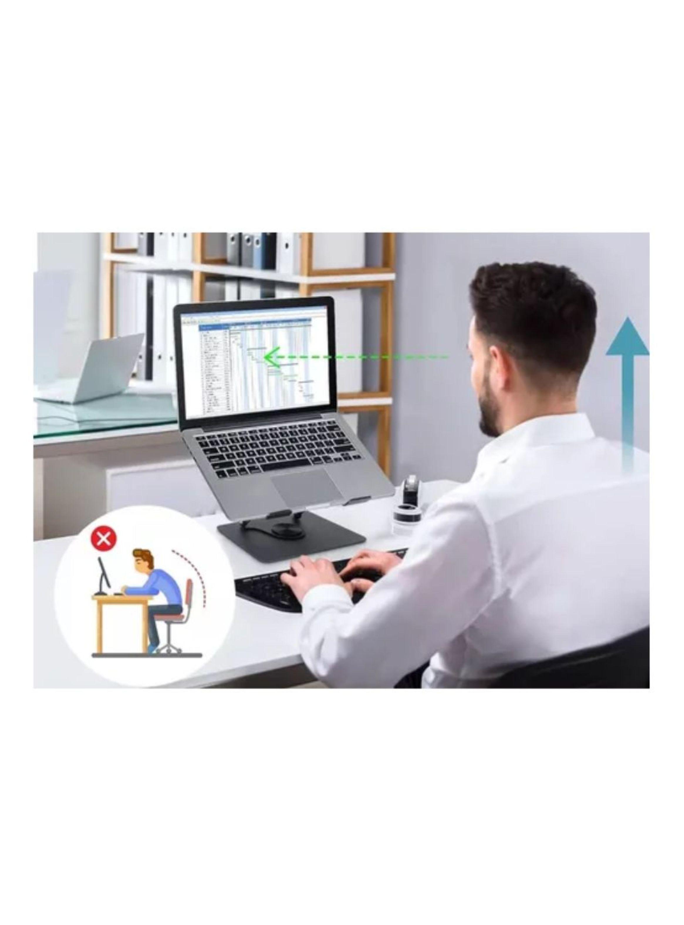 Soporte Aluminio Cooler Para Notebook 360° Negro-4