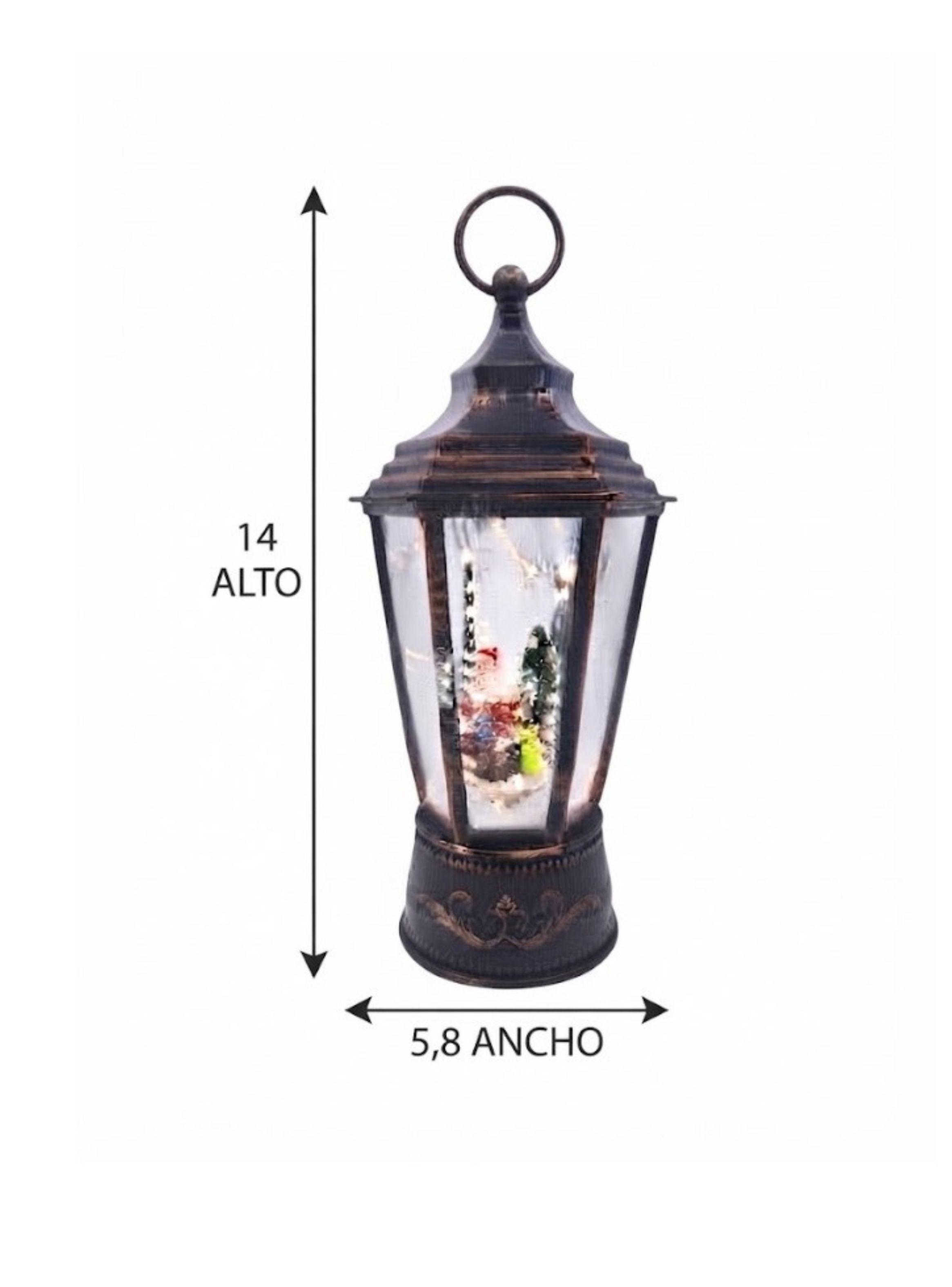  Linterna Navideña Decorativa Con Figura Interior Plástico Y Resina 14cm-1