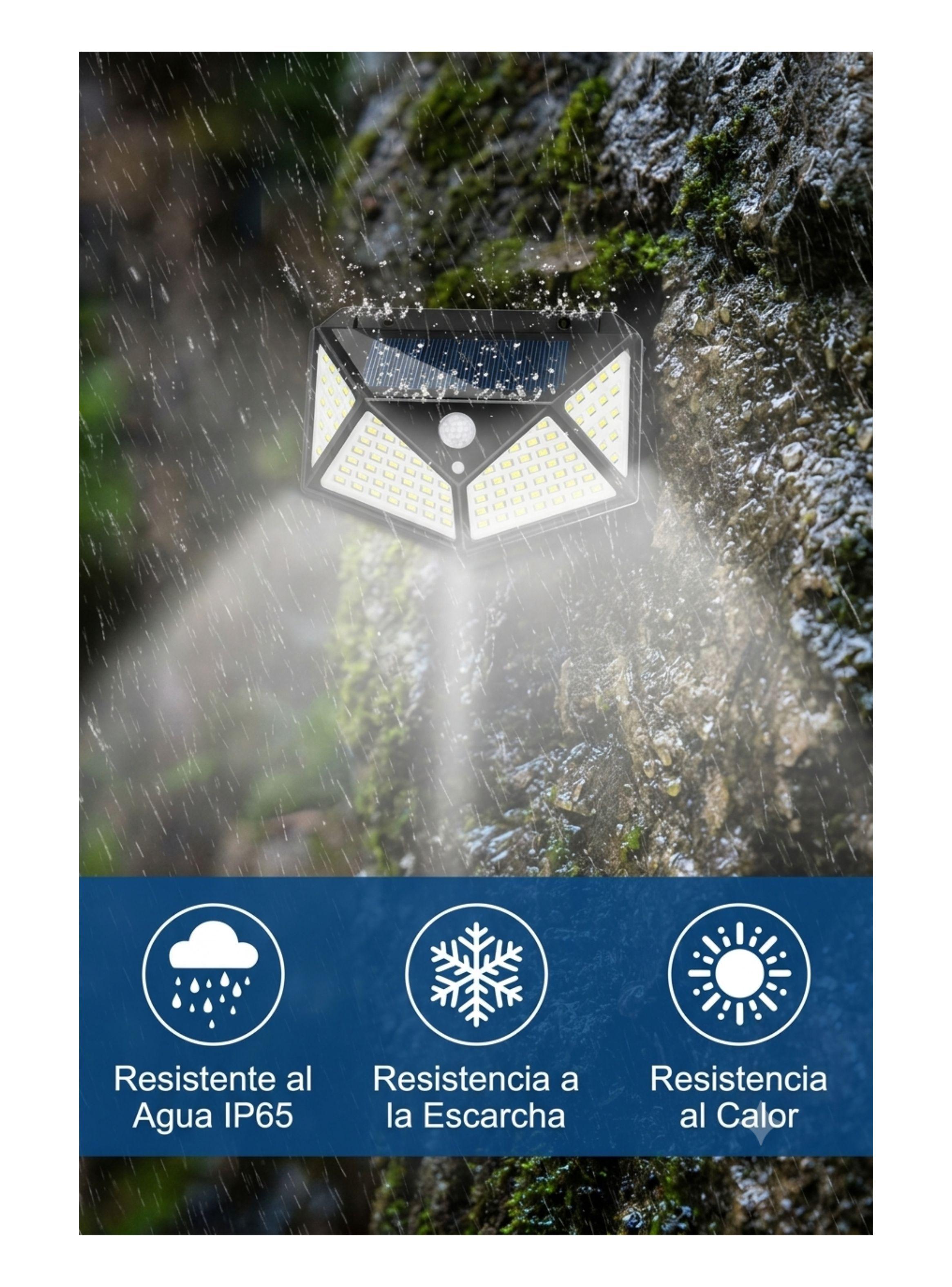  Foco Solar Led Exterior Sensor Movimiento Recargable Irm-3