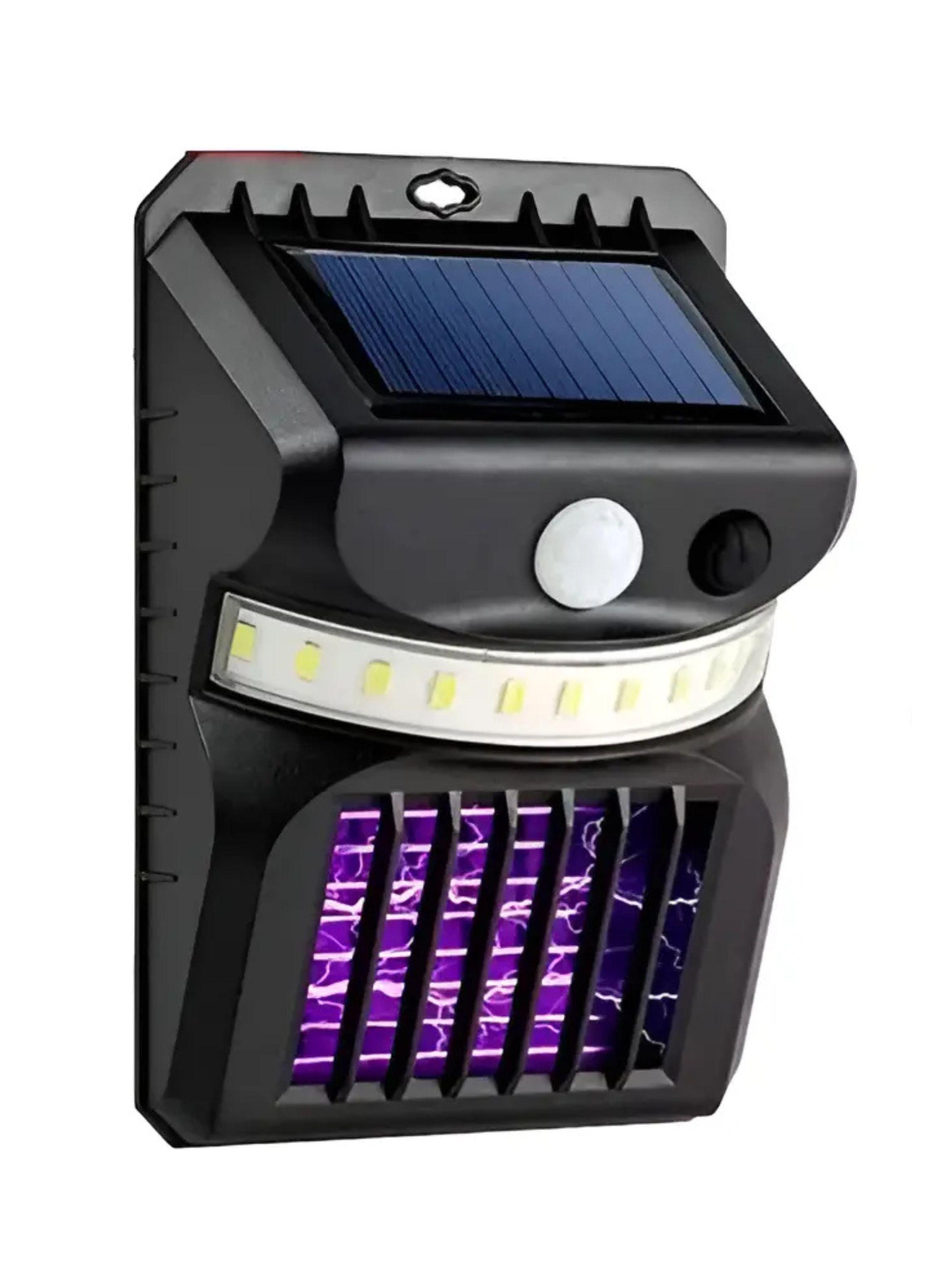 Lámpara Mata Mosquitos Solar Con Sensor Luz Led Uv-0