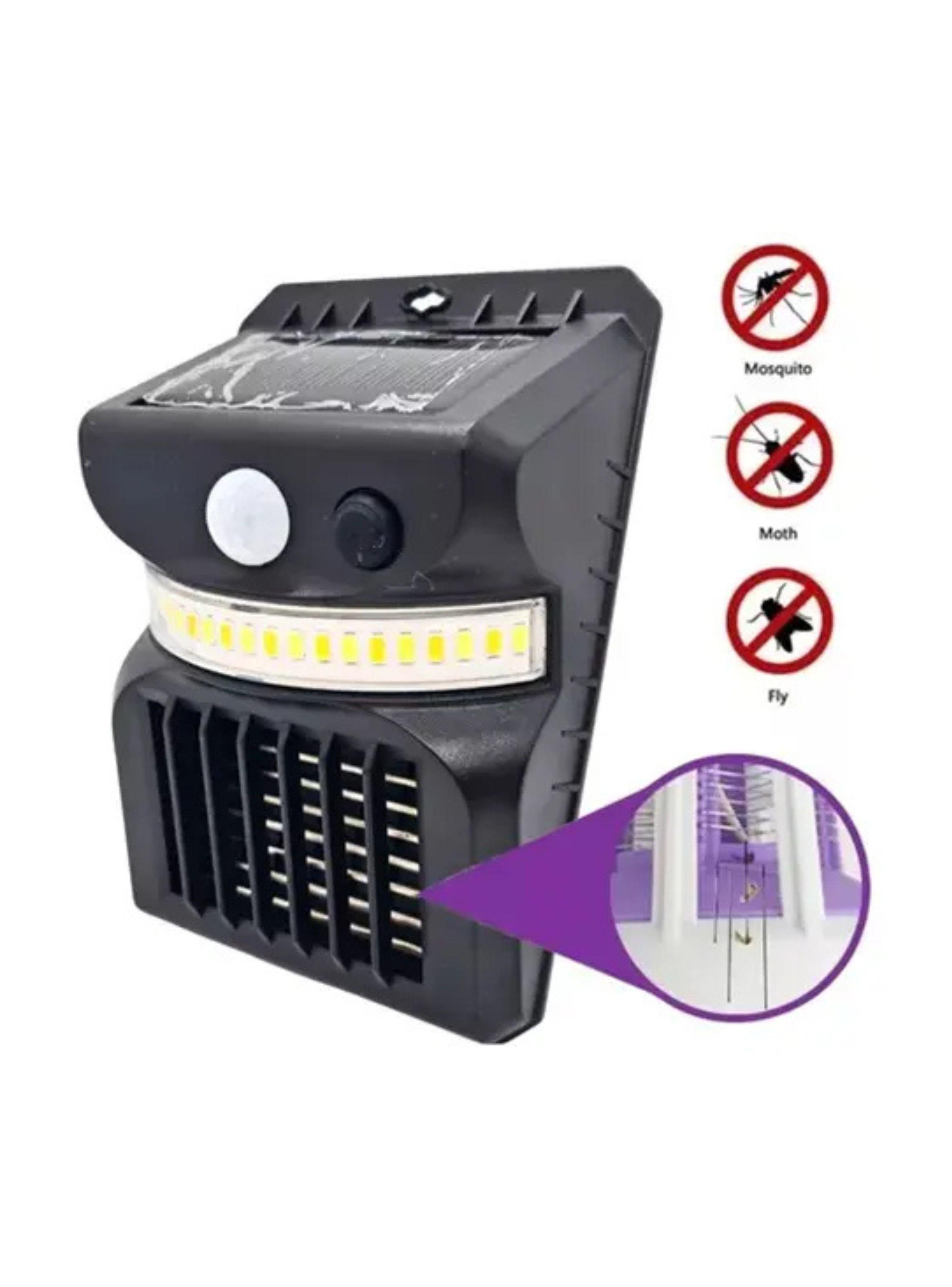 Lámpara Mata Mosquitos Solar Con Sensor Luz Led Uv-1