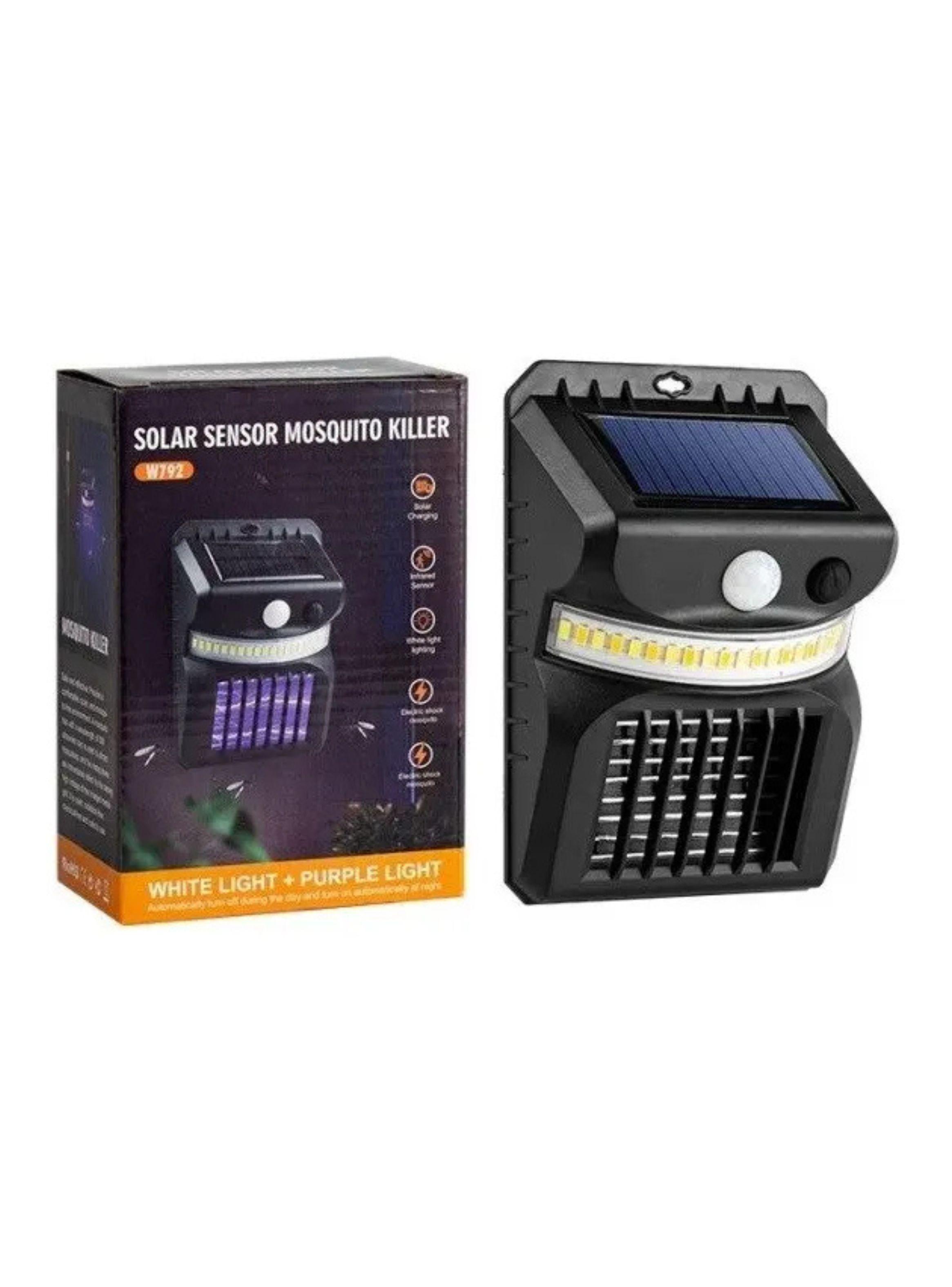 Lámpara Mata Mosquitos Solar Con Sensor Luz Led Uv-2