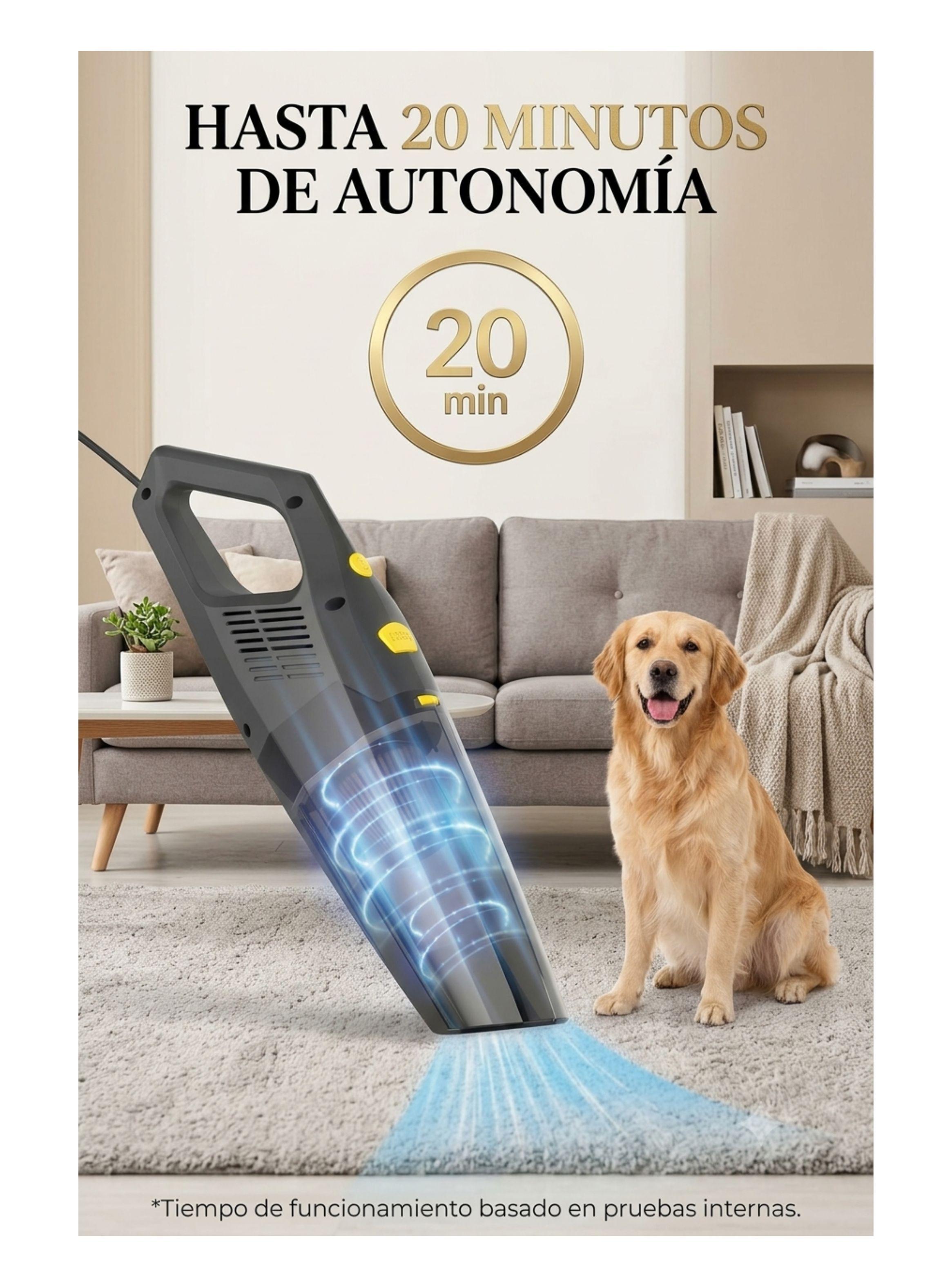 Aspiradora Inalámbrica Auto Casa Portátil Recargable-4