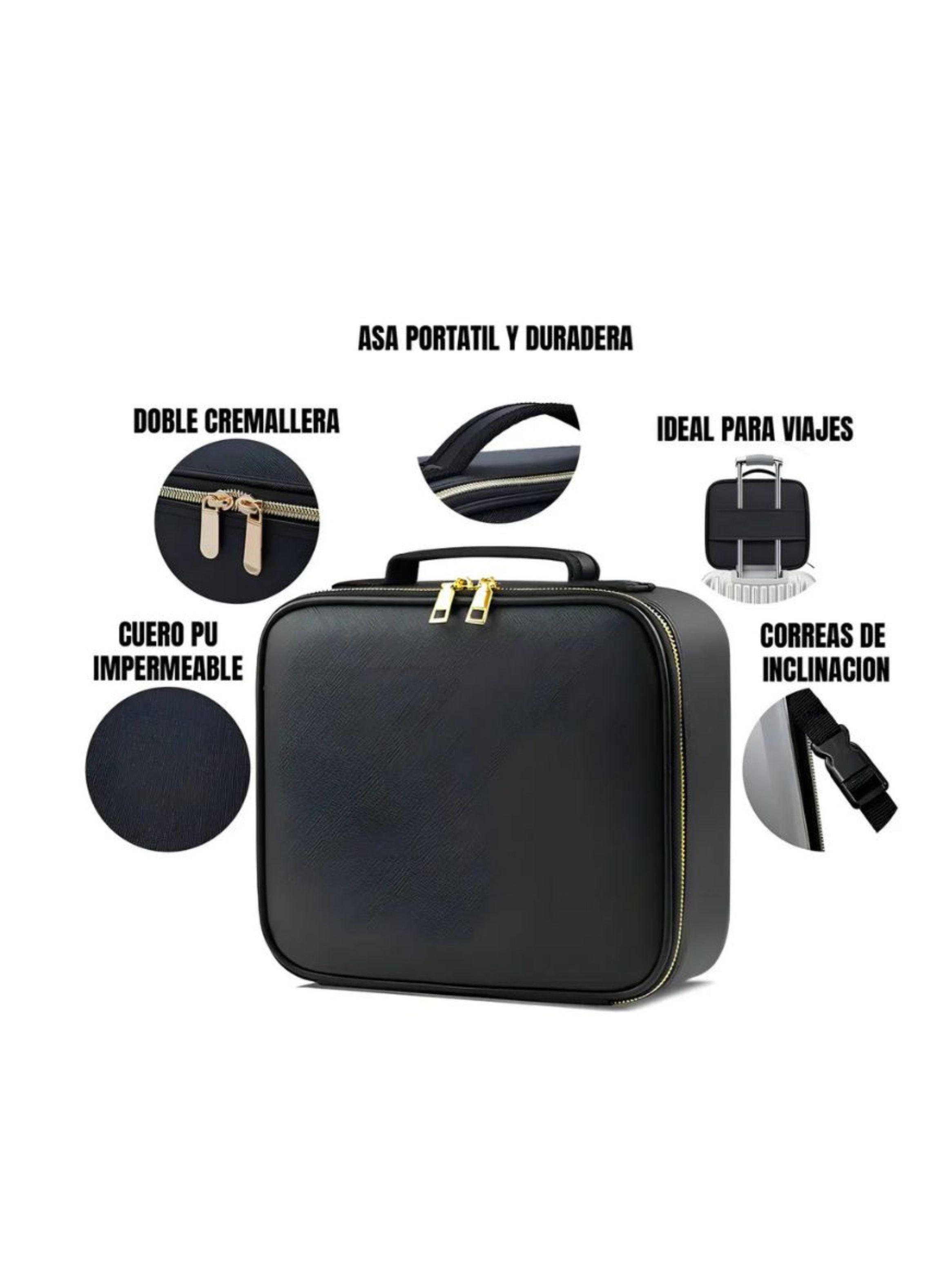 Maletin Maquillaje Con Espejo Organizador Led Portatil-2