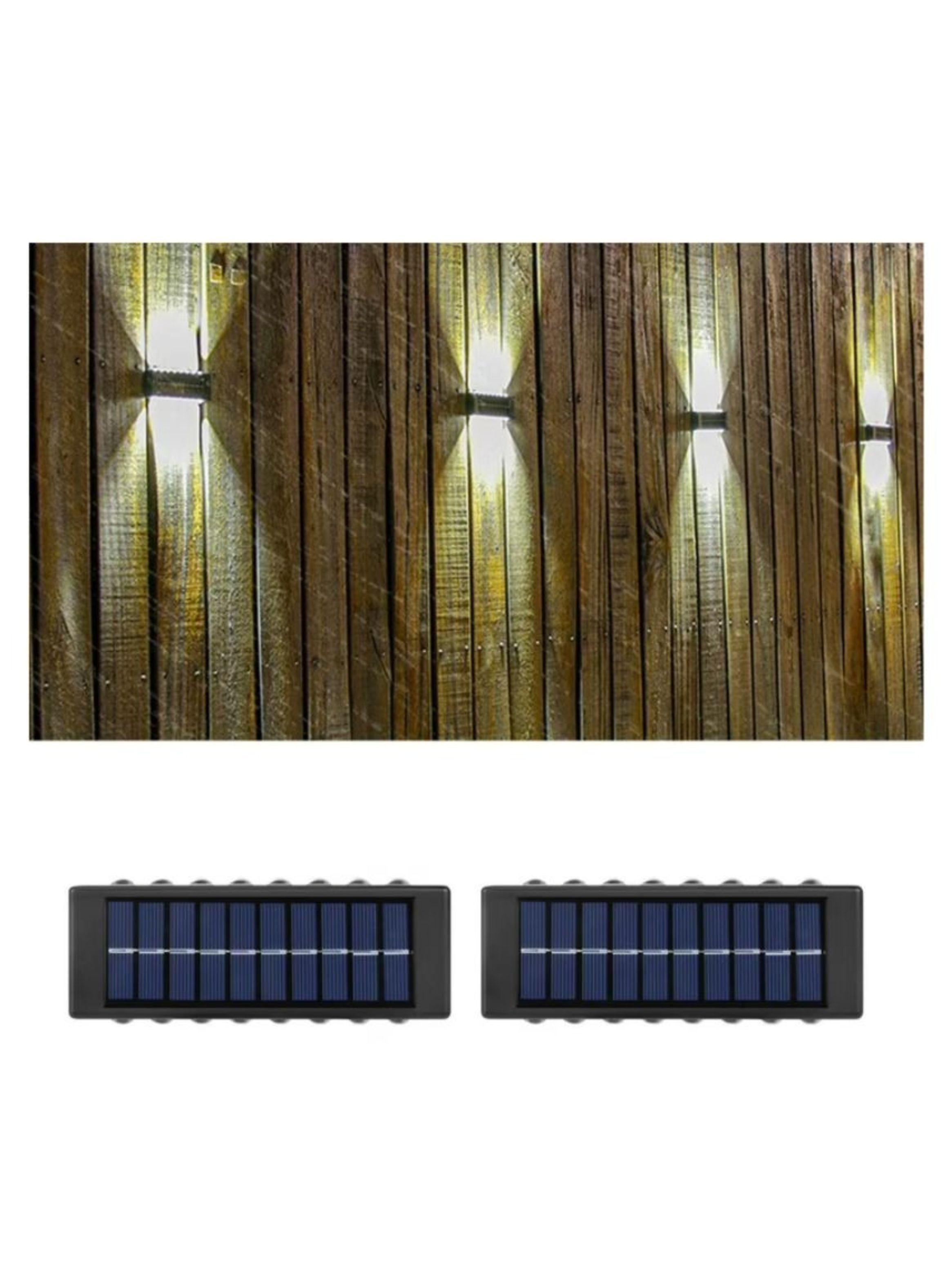 Lampara Solar Pared Exterior 12 Led Pack 2 Unidades-2