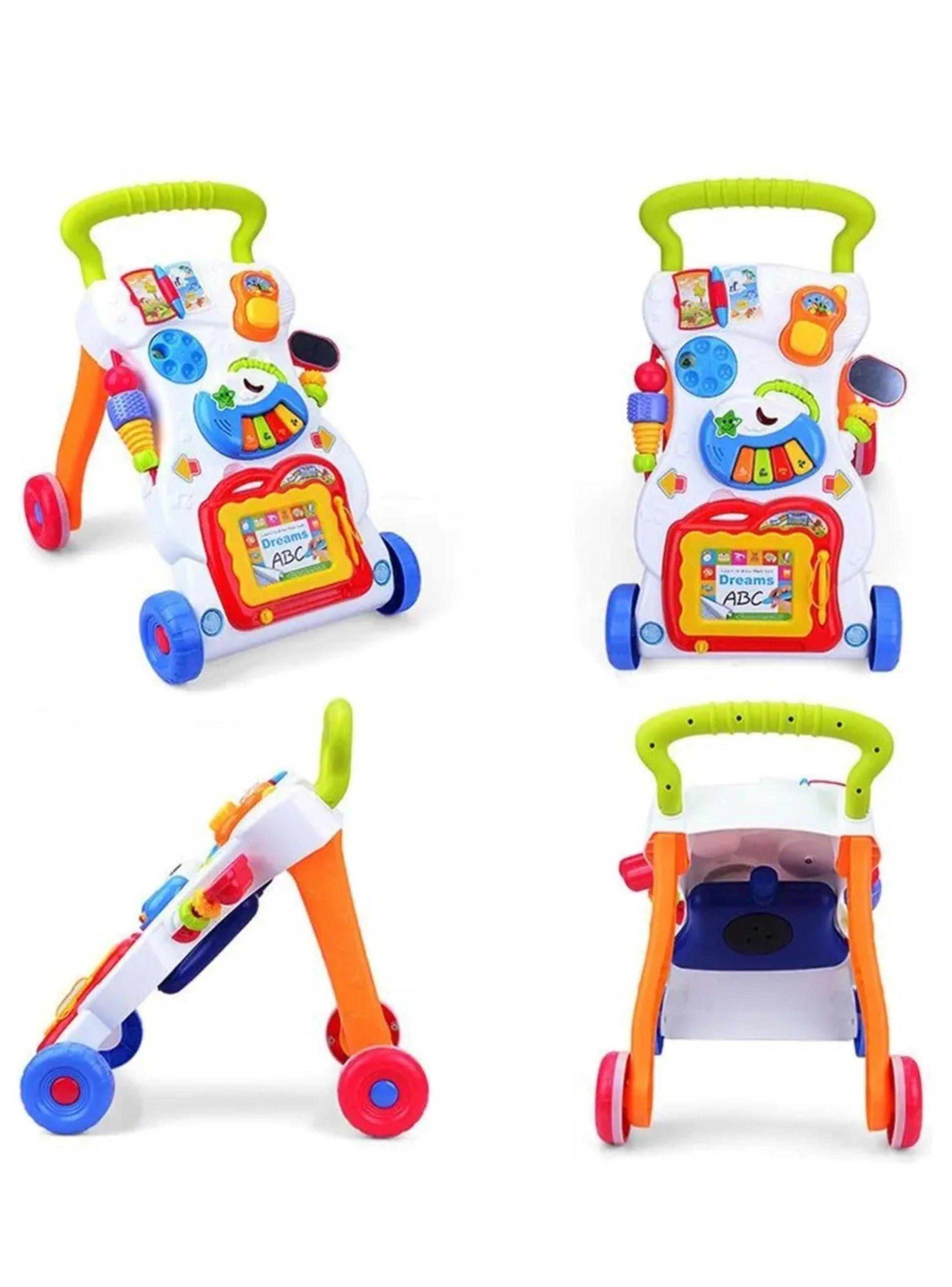 Andador Caminador Musical 2 en 1 Didáctico con Pizarra Mágica y Piano para Bebé-3