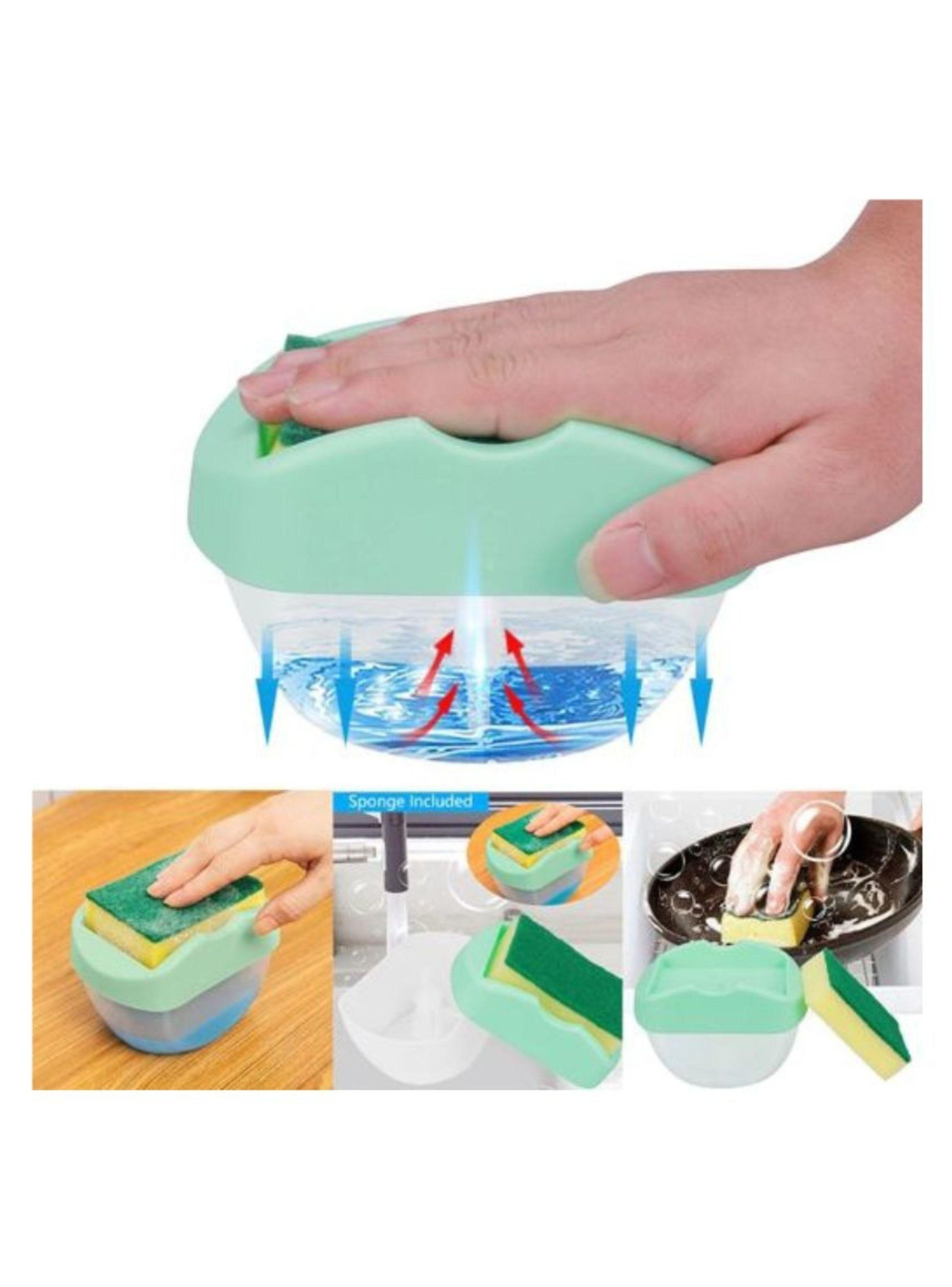 Dispensador De Lavaloza Con Porta Esponja Organizador Cocina-3