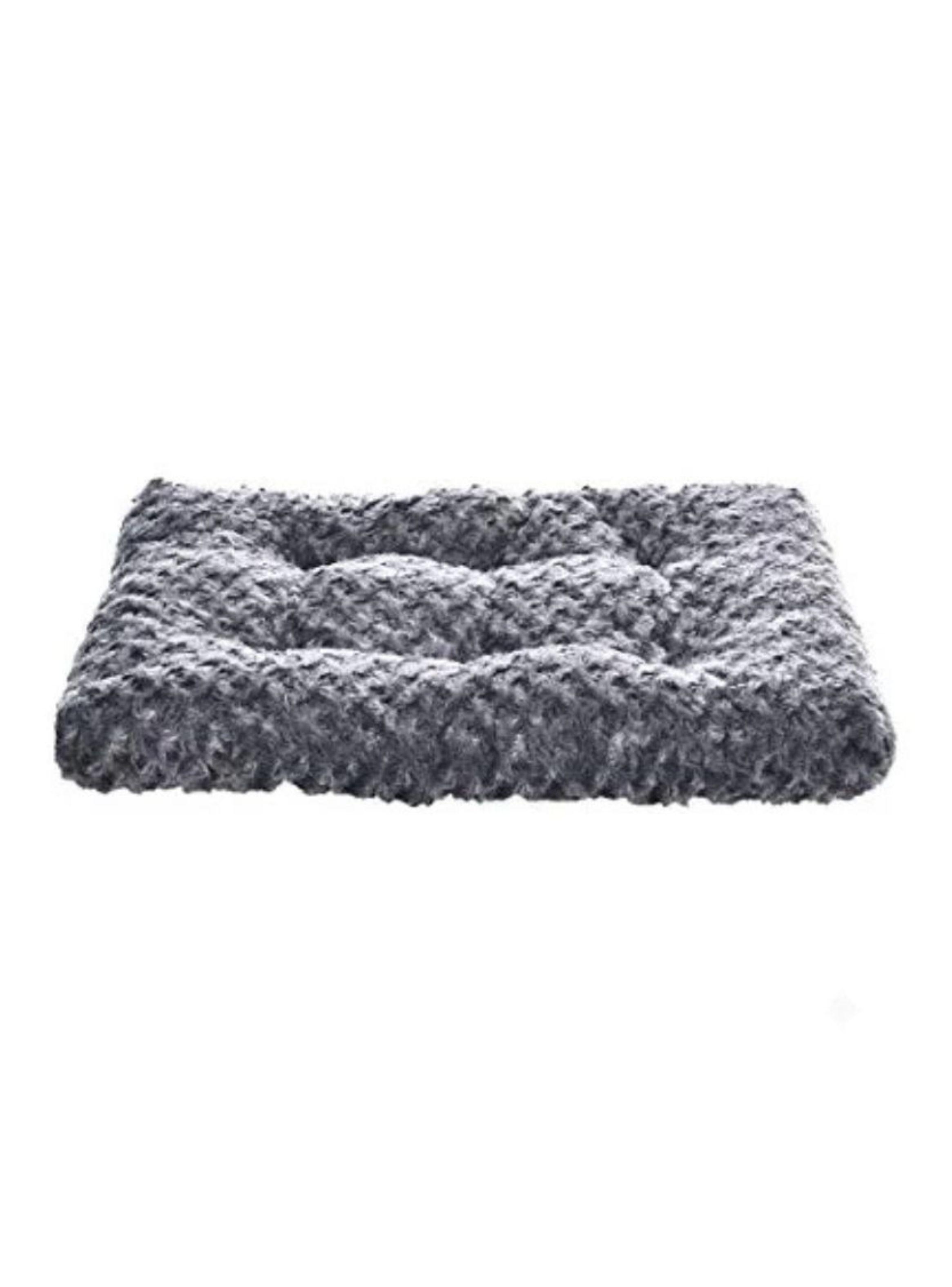 Cama Mascota Perro Gato Peluche Suave Lavable Gris 74x53x8-0