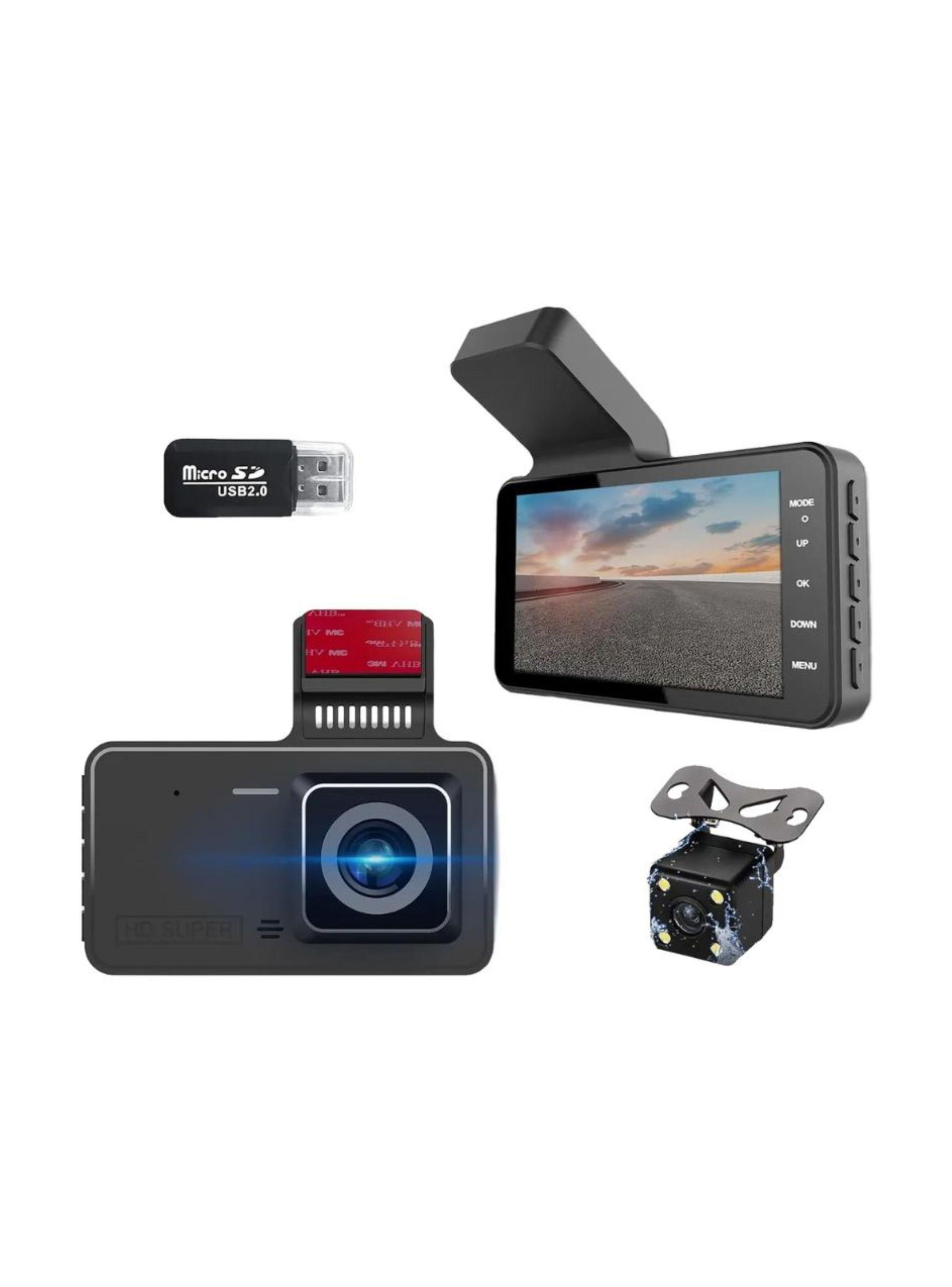 Cámara Para Carro Dual Grabación Hd 1080p Nocturna Y Trasera-2