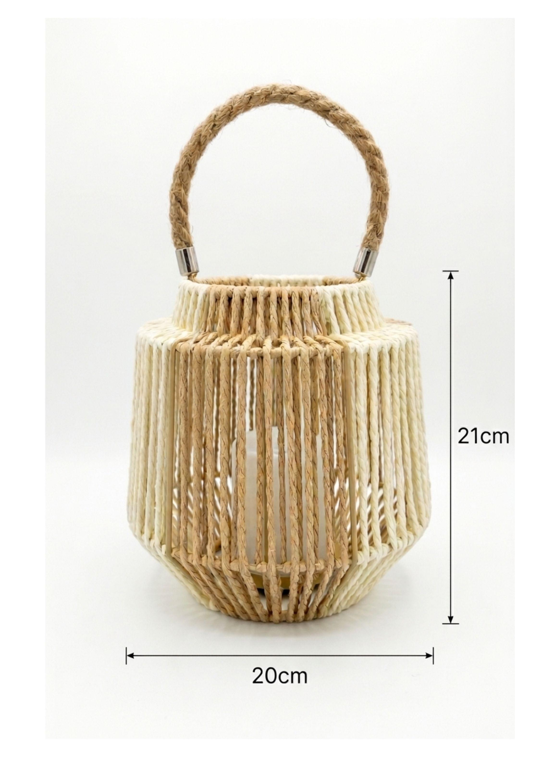 Farol Porta Vela Rustico Boho Decoracion Hogar Terraza-1