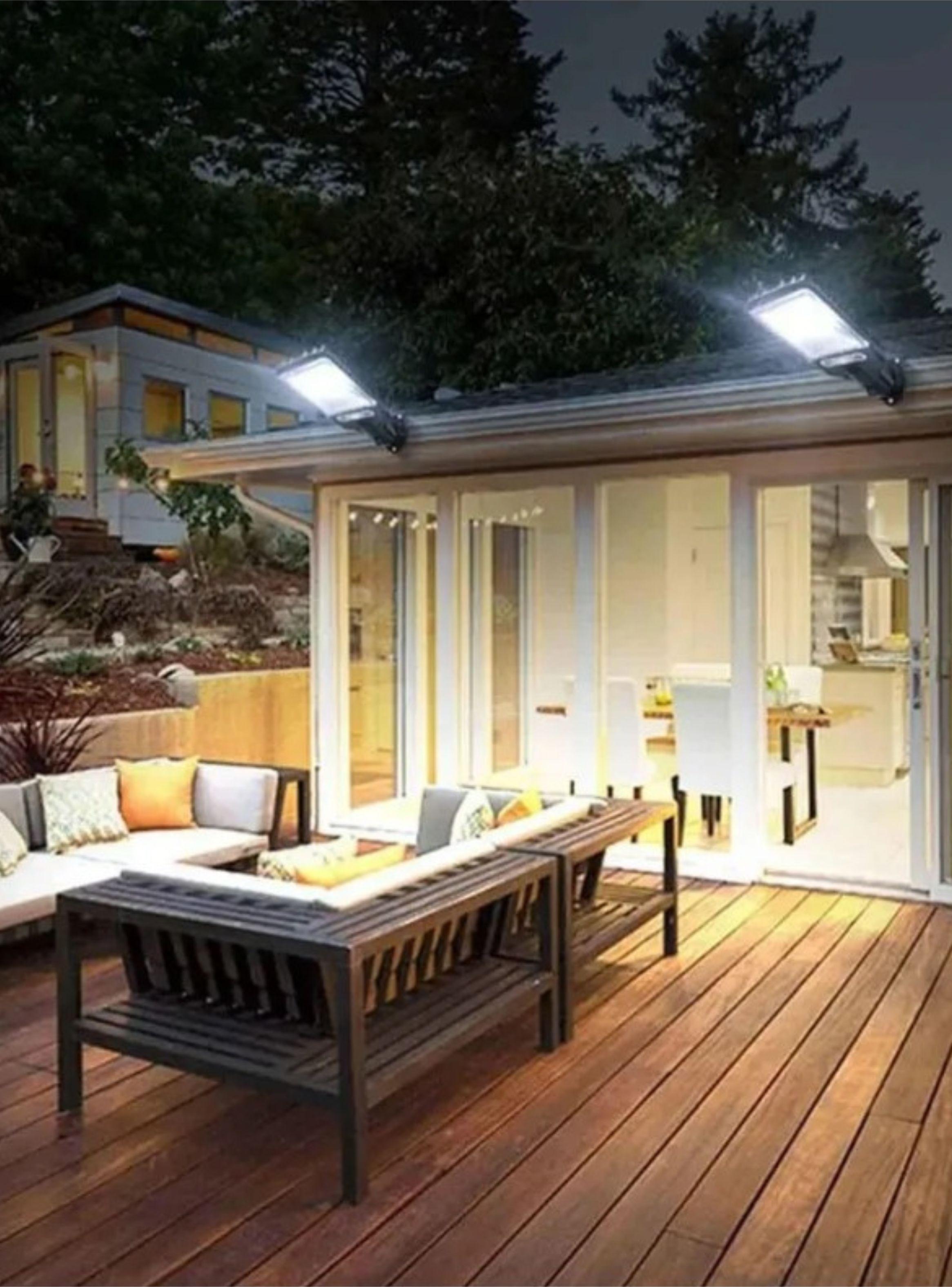  Lámpara Solar Seguridad Exterior Con Sensor Movimiento Impermeable-3