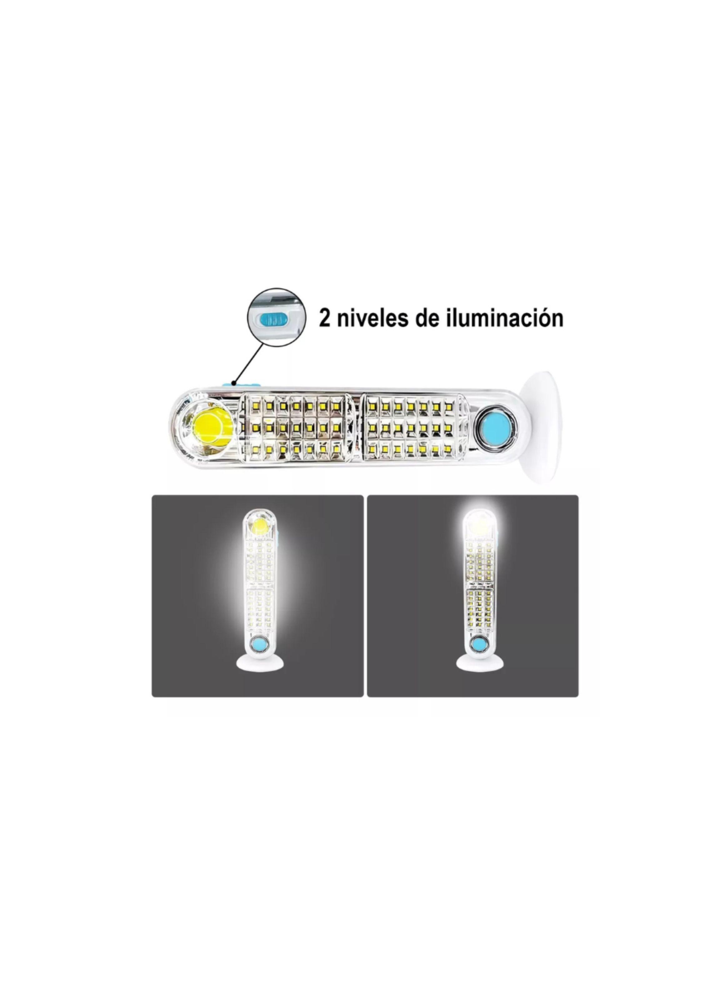 Lampara de emergencia Recargable Portátil con gancho plegable-3