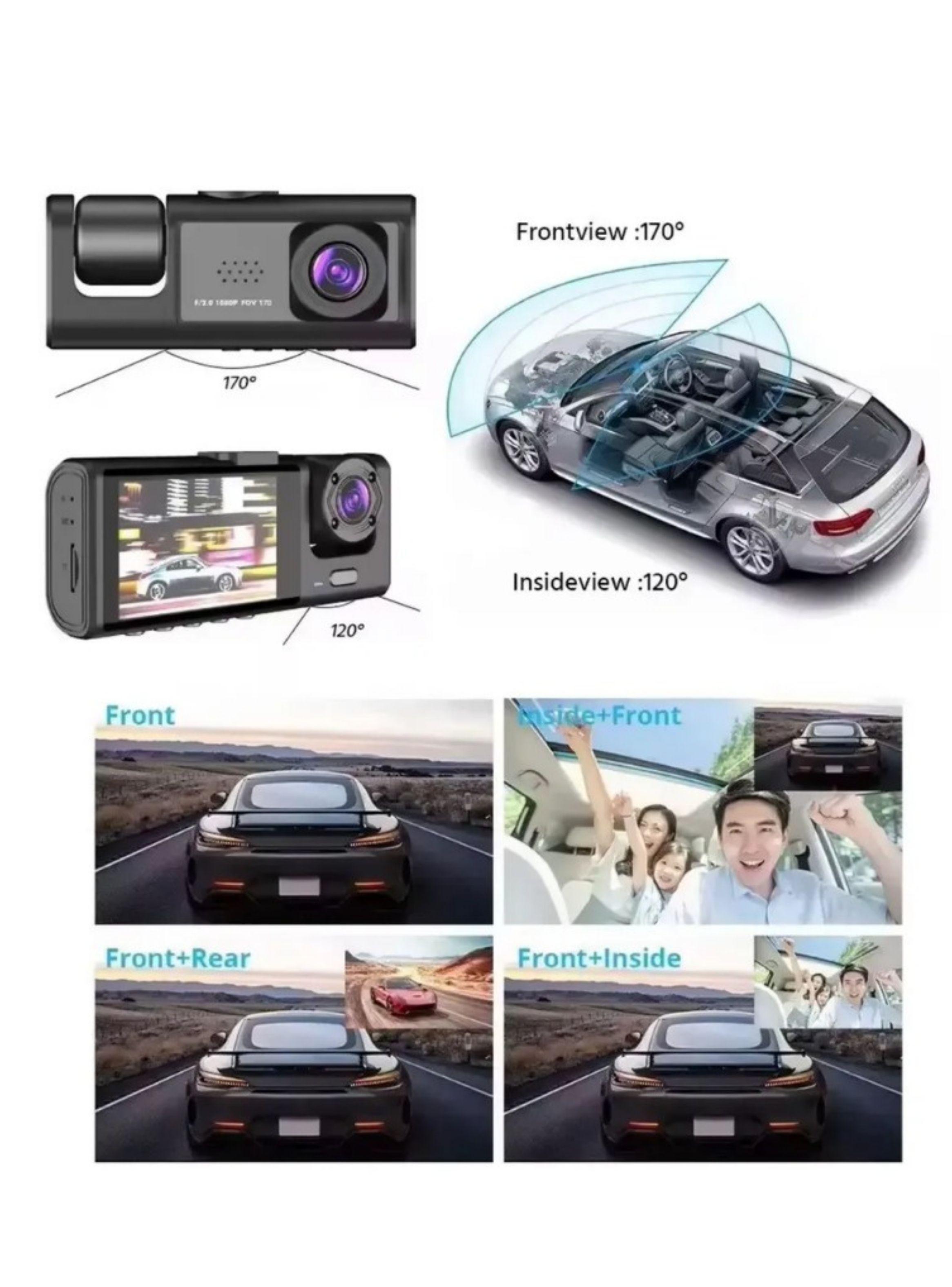  Dash Cam 3 En 1 Full Hd 1080p Seguridad Wifi Visión Nocturna-5