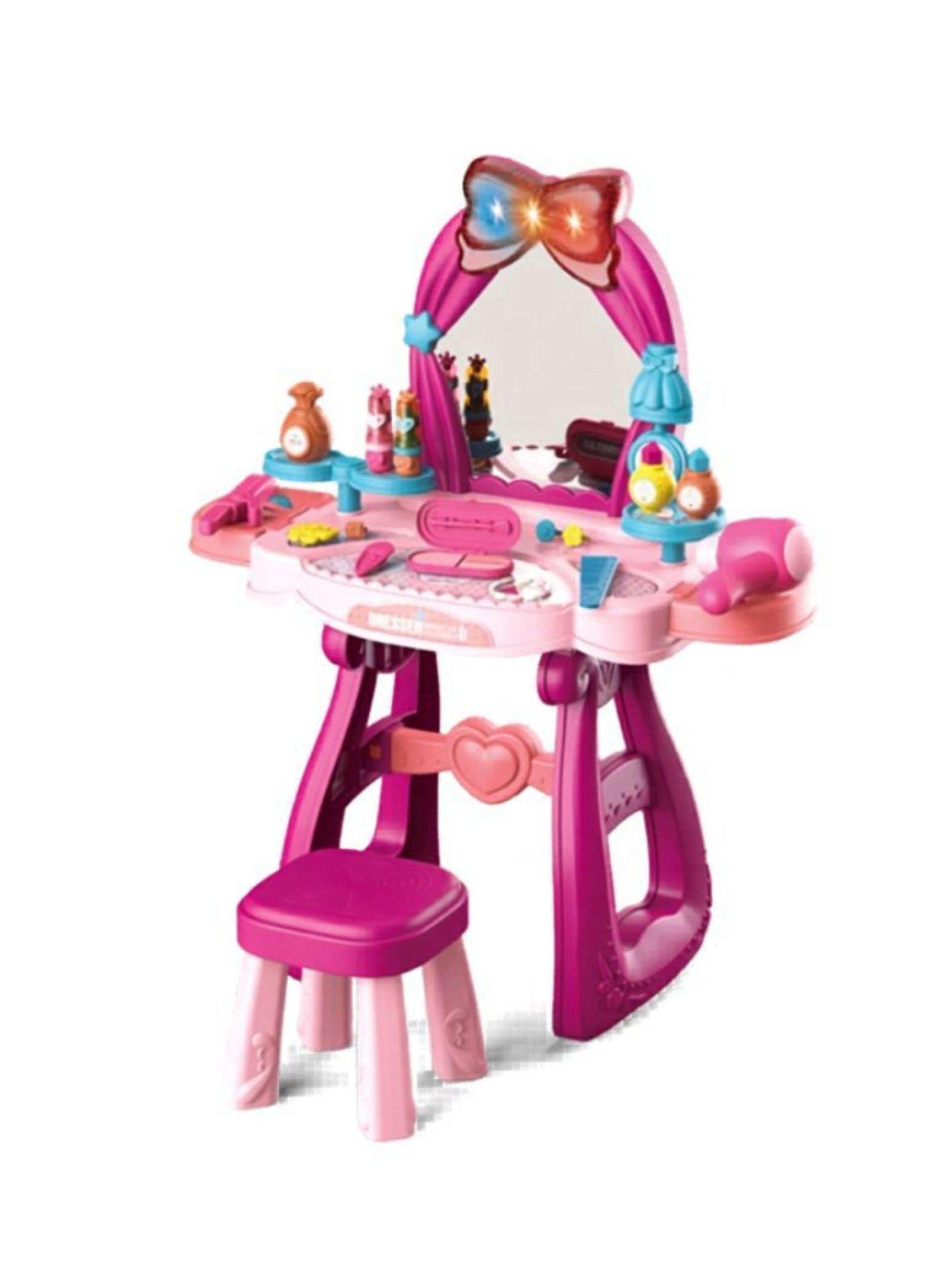 Set De Maquillaje Tocador Infantil Interactivo Con Silla-0