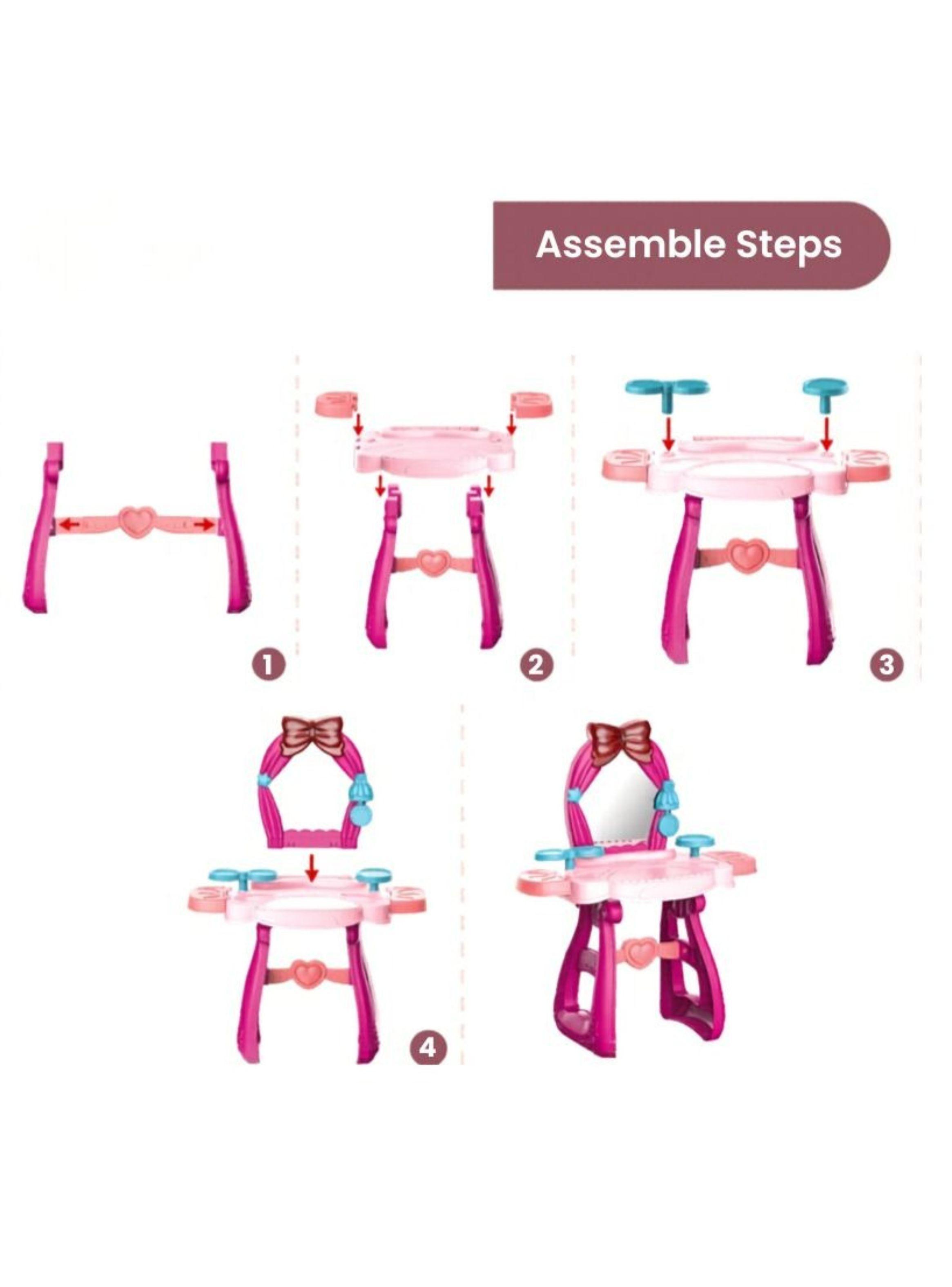 Set De Maquillaje Tocador Infantil Interactivo Con Silla-1