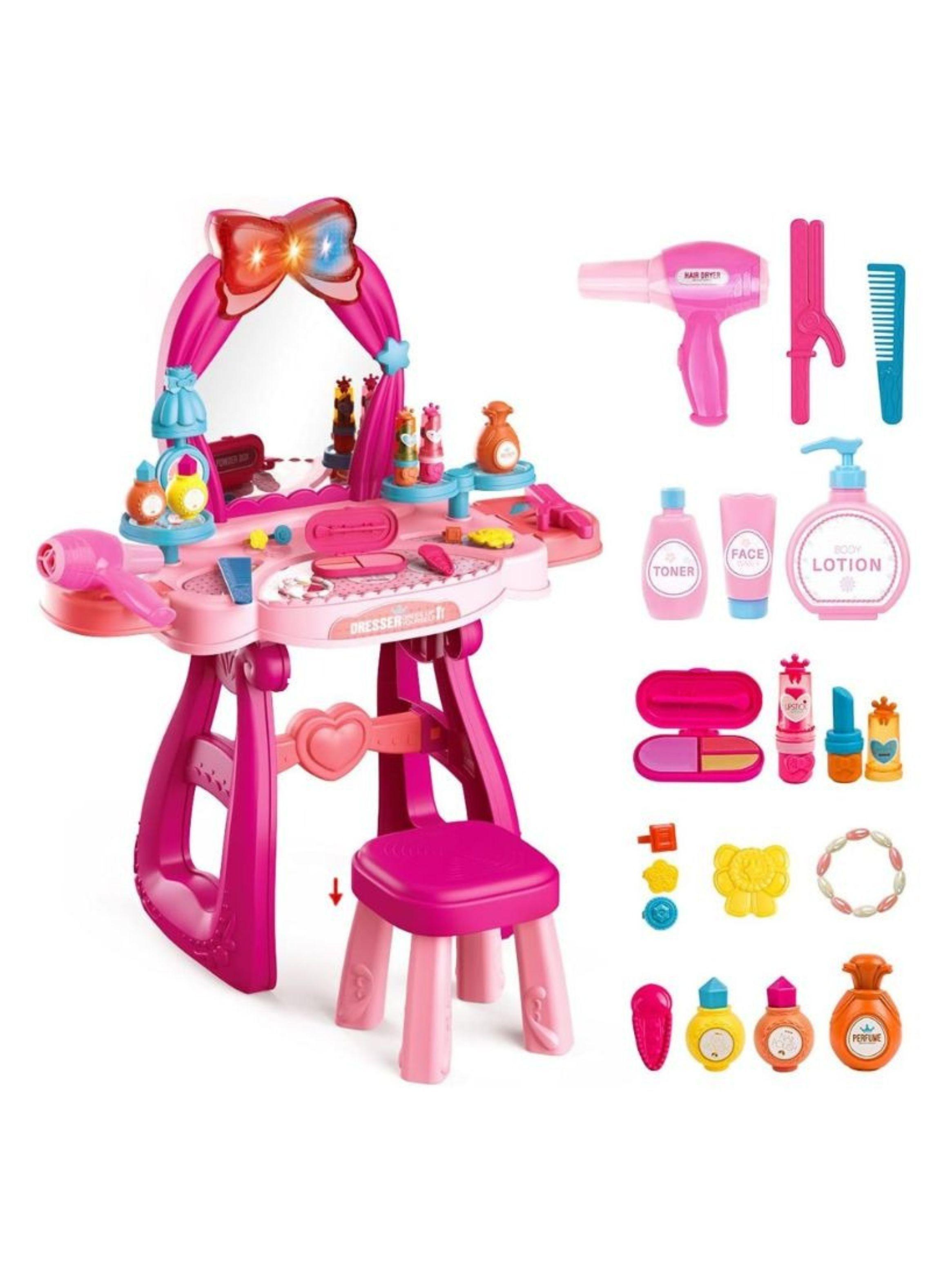 Set De Maquillaje Tocador Infantil Interactivo Con Silla-4