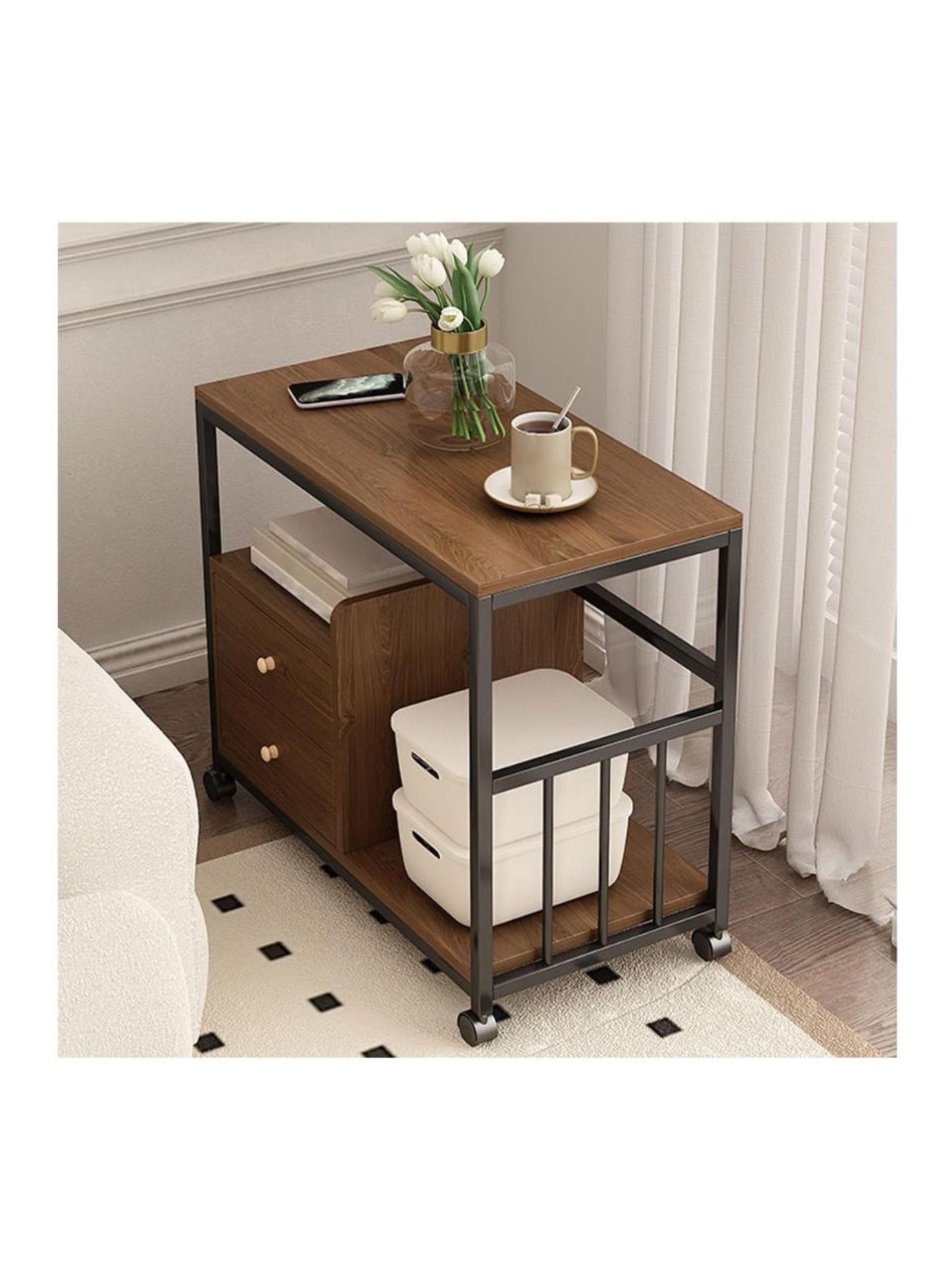 Mesa Auxiliar Con Cajones Mueble Multiuso Estación De Café-4
