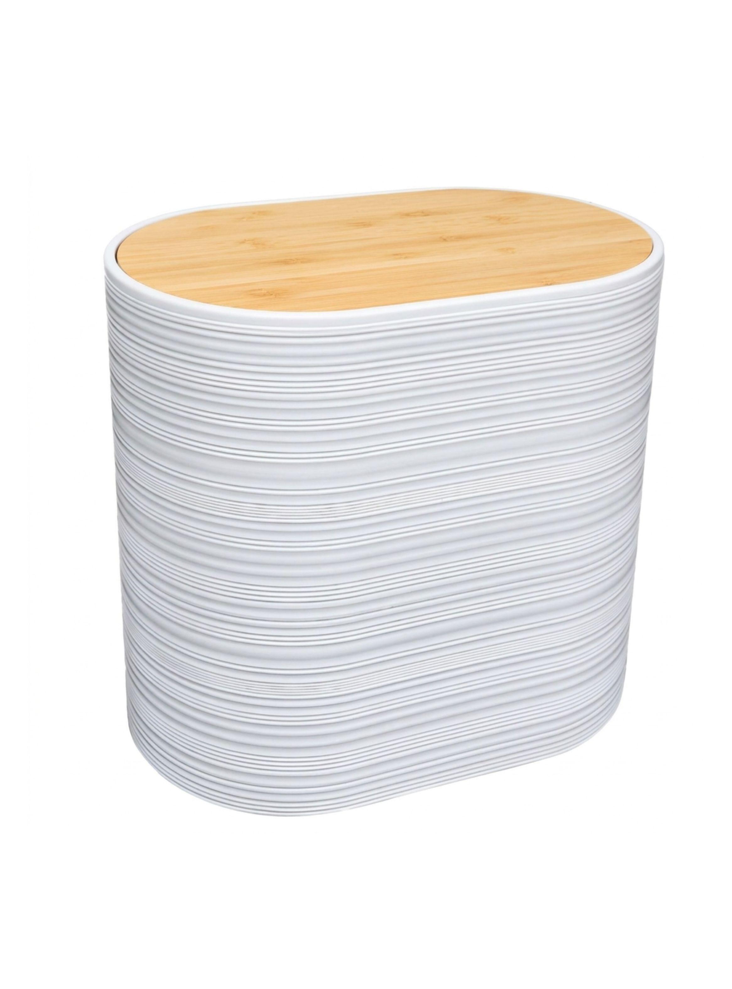 Cesto de Basura Papelera Oval Blanco 24x25.5 cm-0