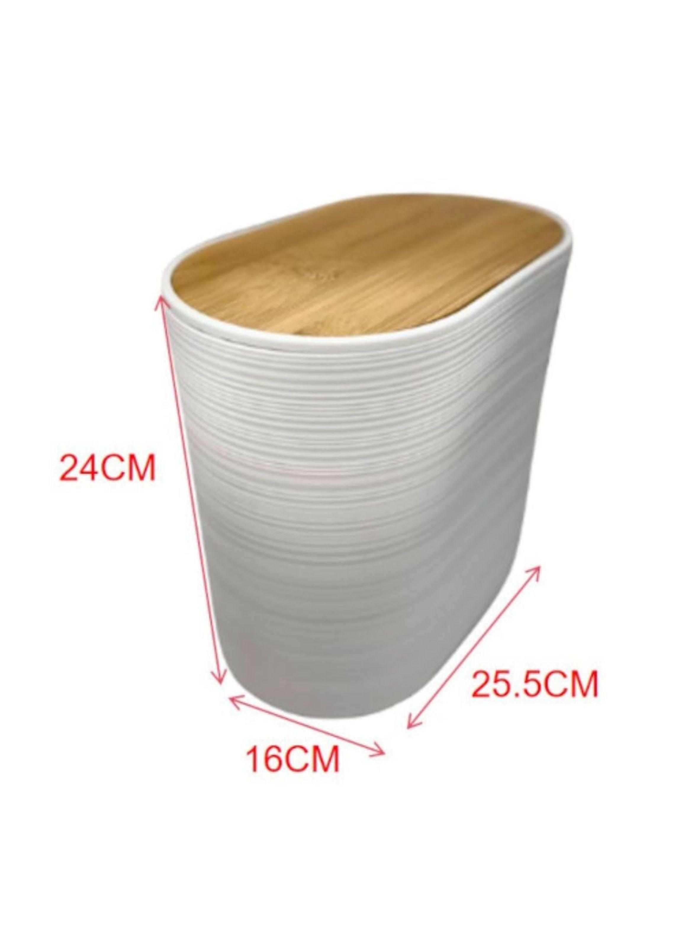 Cesto de Basura Papelera Oval Blanco 24x25.5 cm-1