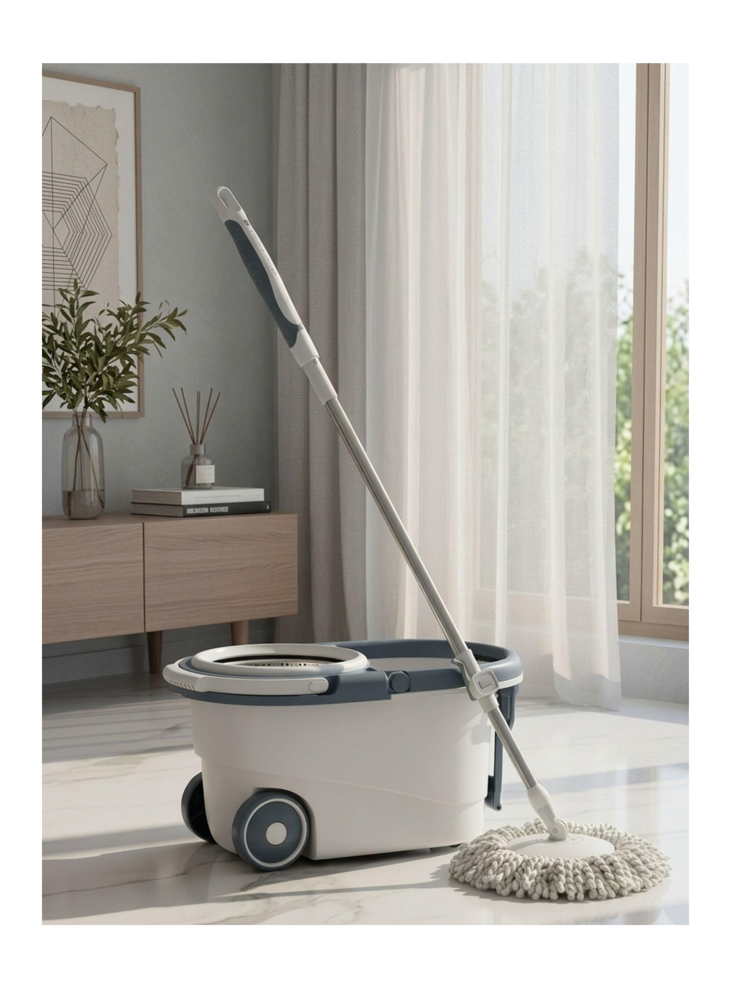 Mopa Giratoria 360 Con Balde Centrifugador Ruedas Maestro-1