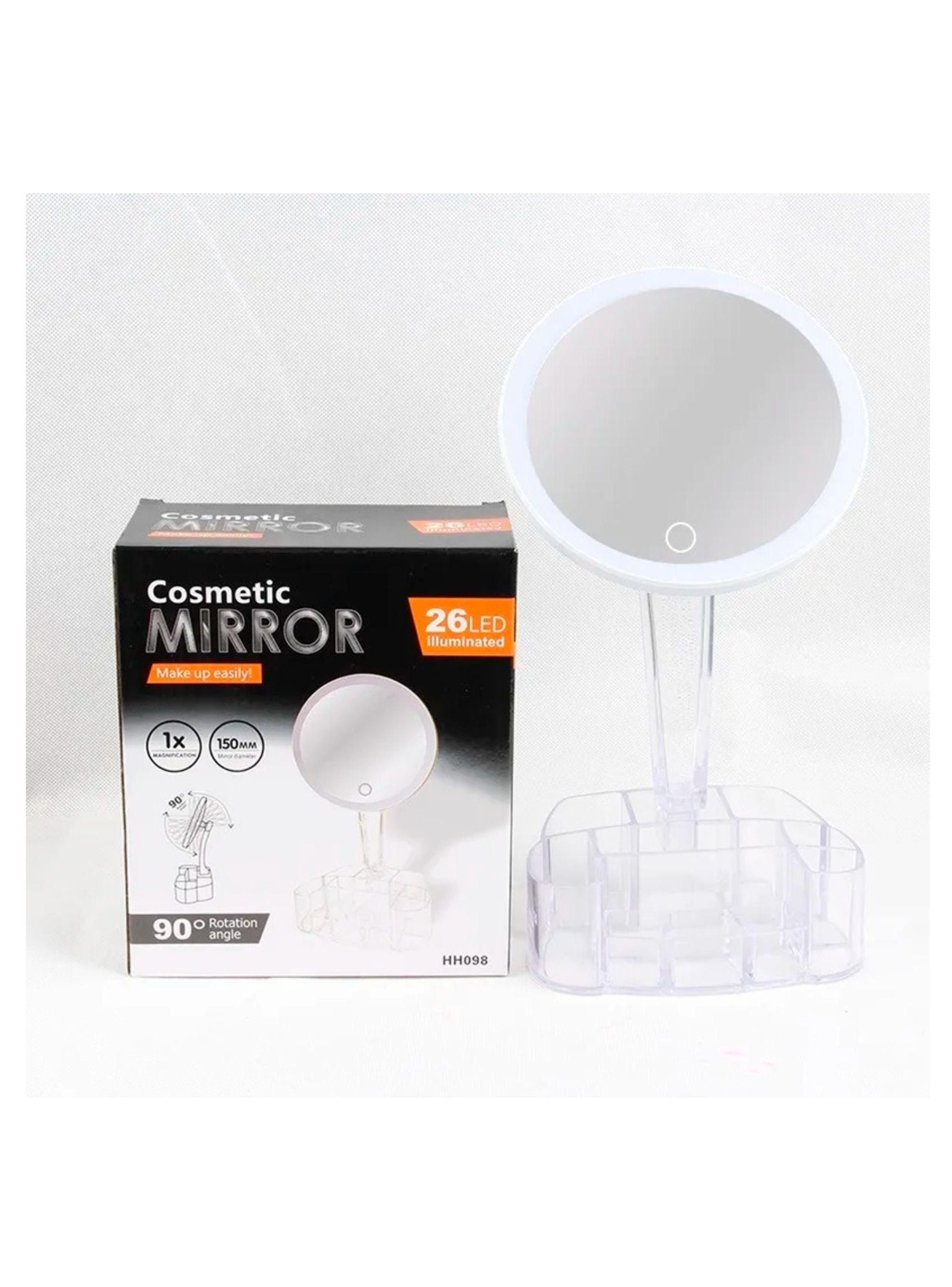 Espejo Organizador De Maquillaje 26 Led 90° Recargable-3