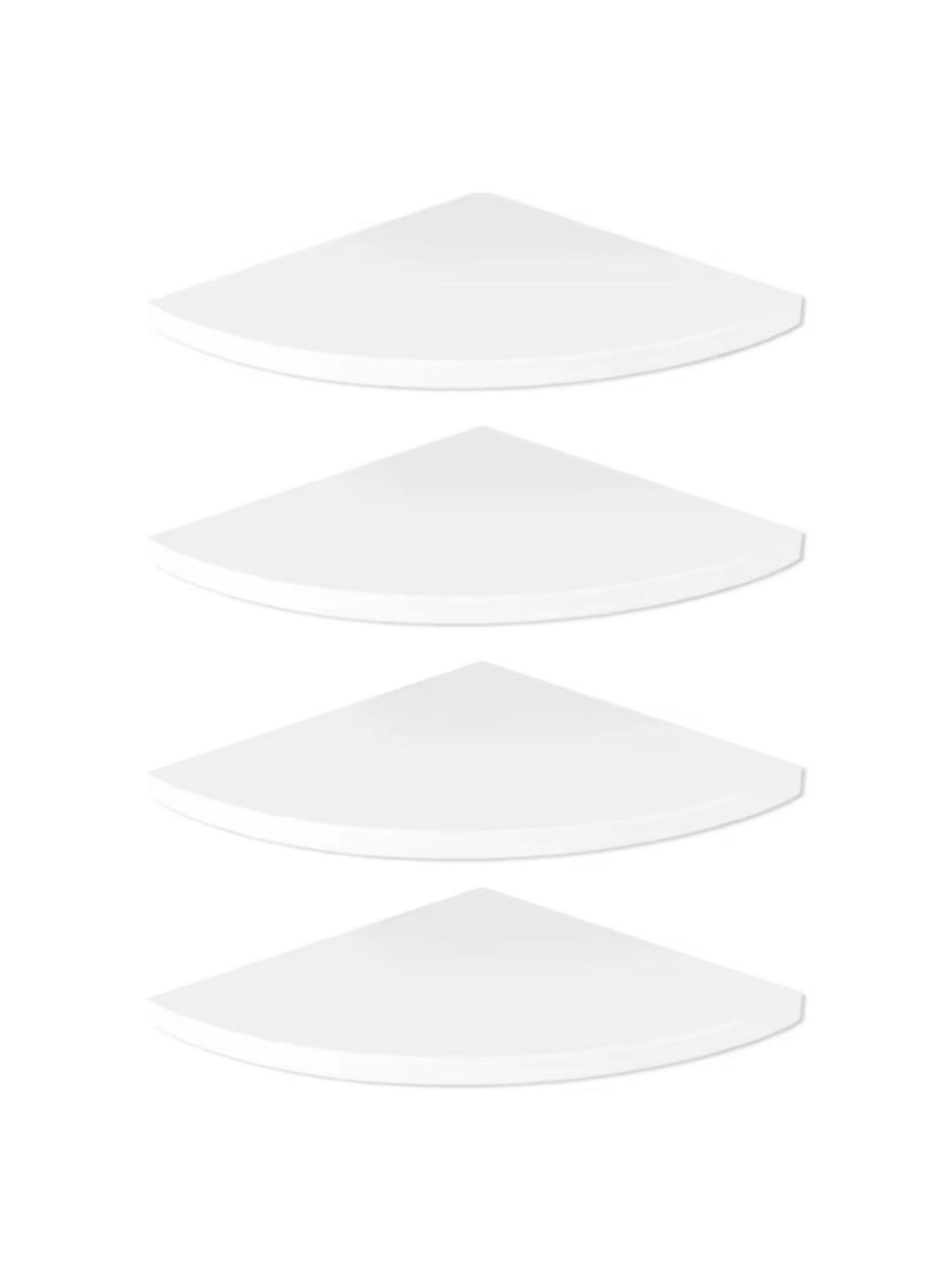 Repisa Esquinero Estante Flotante 4 Niveles Blanco-0