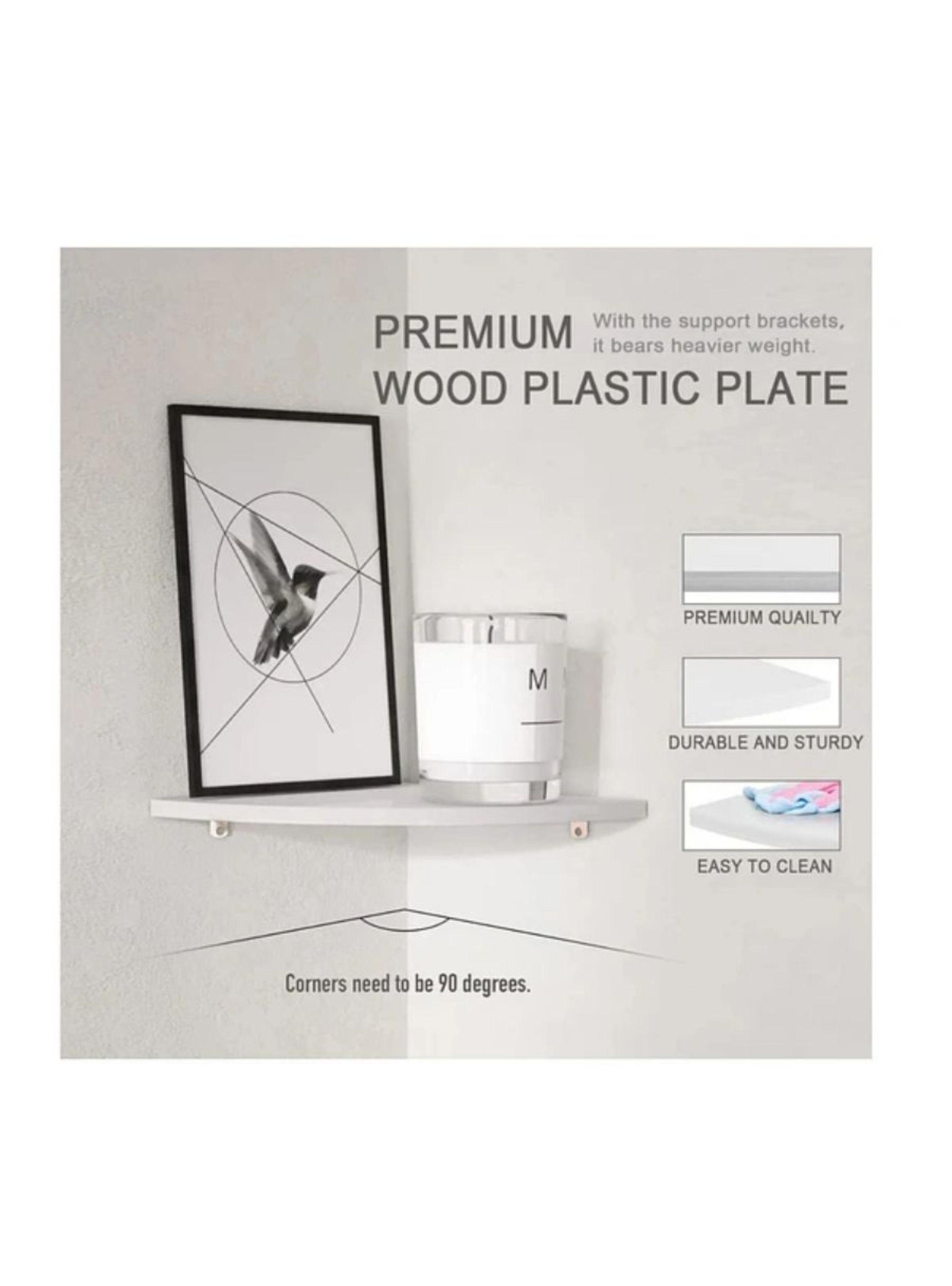 Repisa Esquinero Estante Flotante 4 Niveles Blanco-4