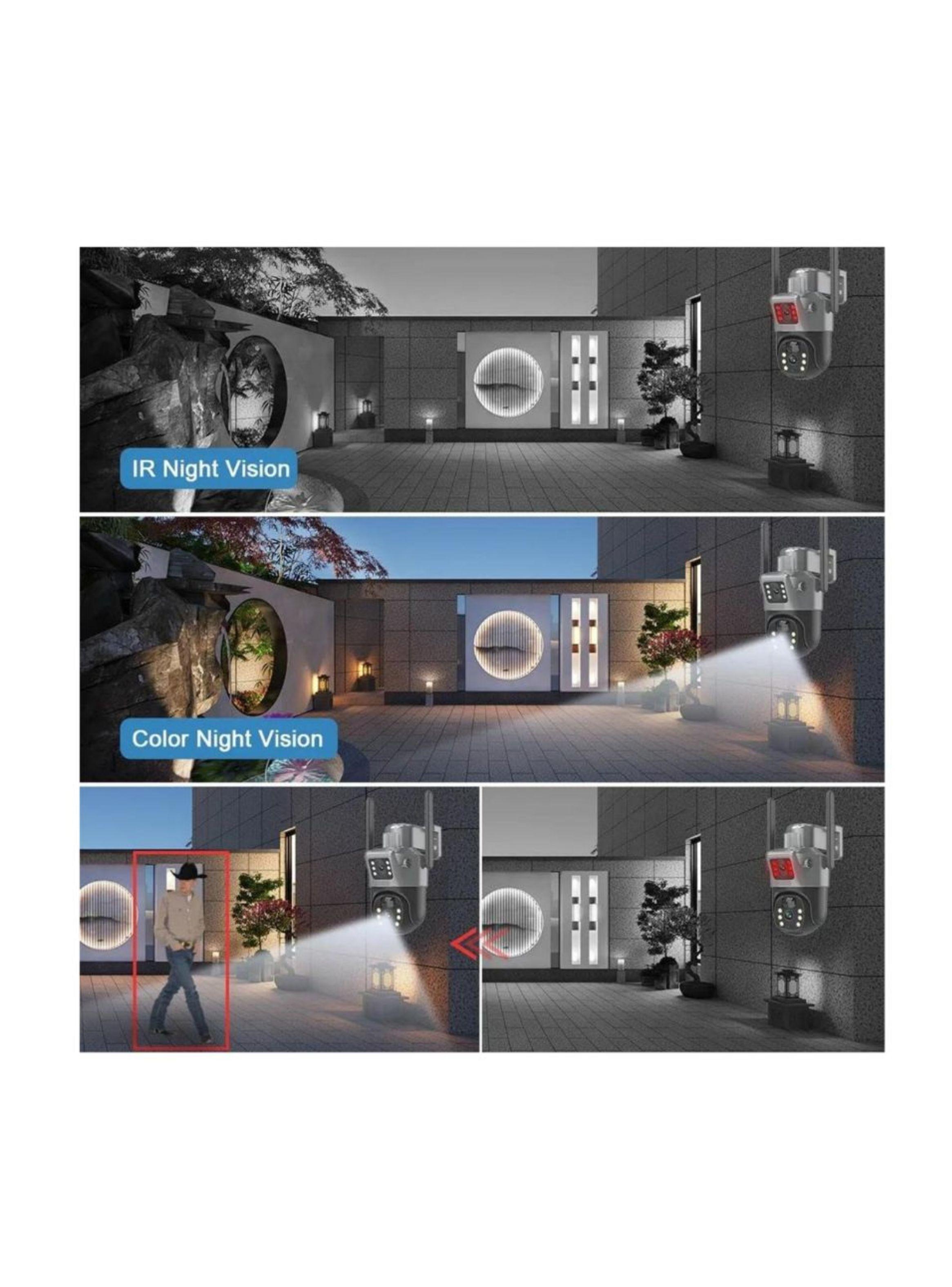 Cámara De Seguridad Inalámbrica Solar Wifi 4K-3