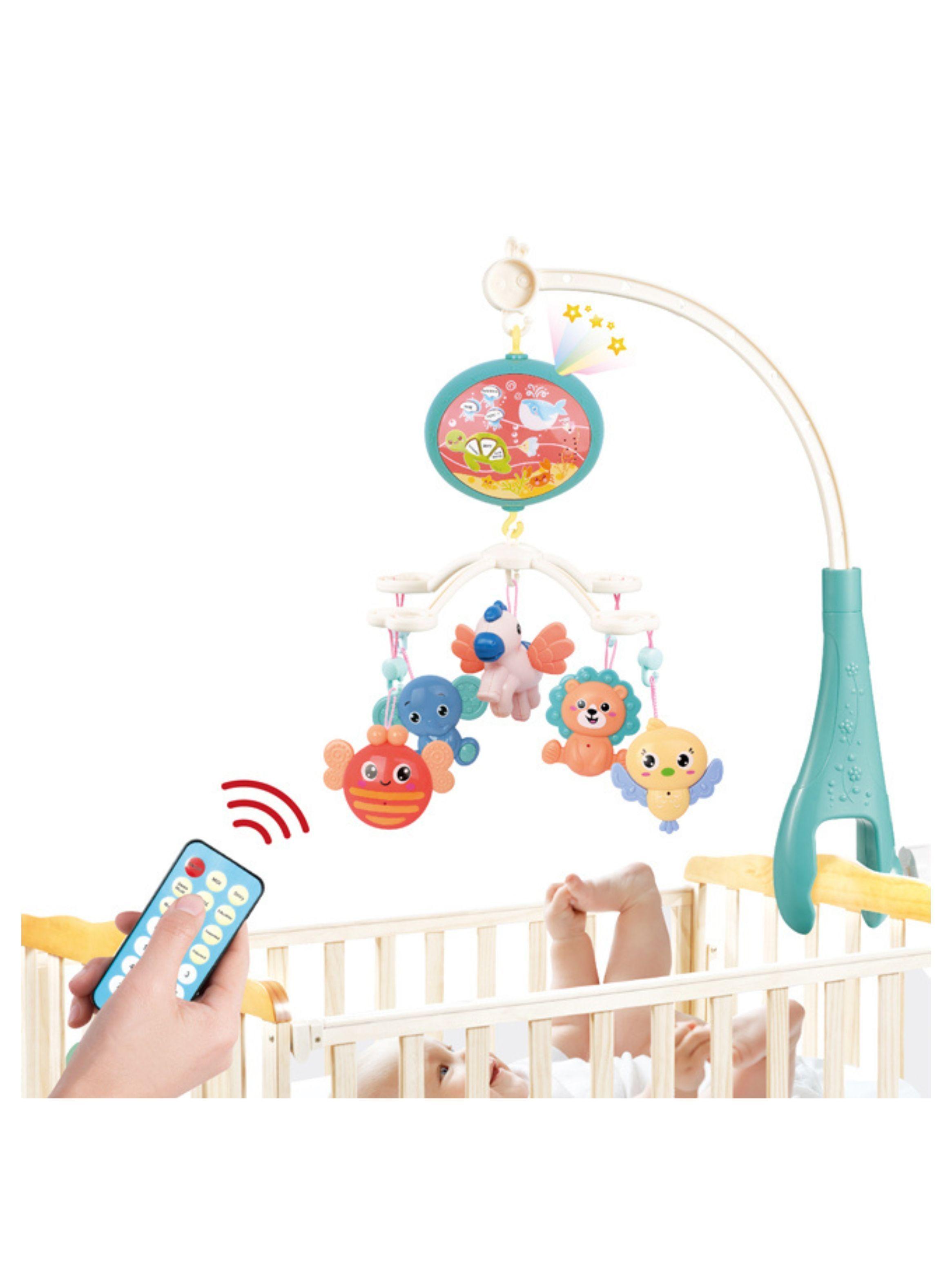 Móvil Musical para Cuna Proyector de Estrellas Control Remoto Rotación 360°-2