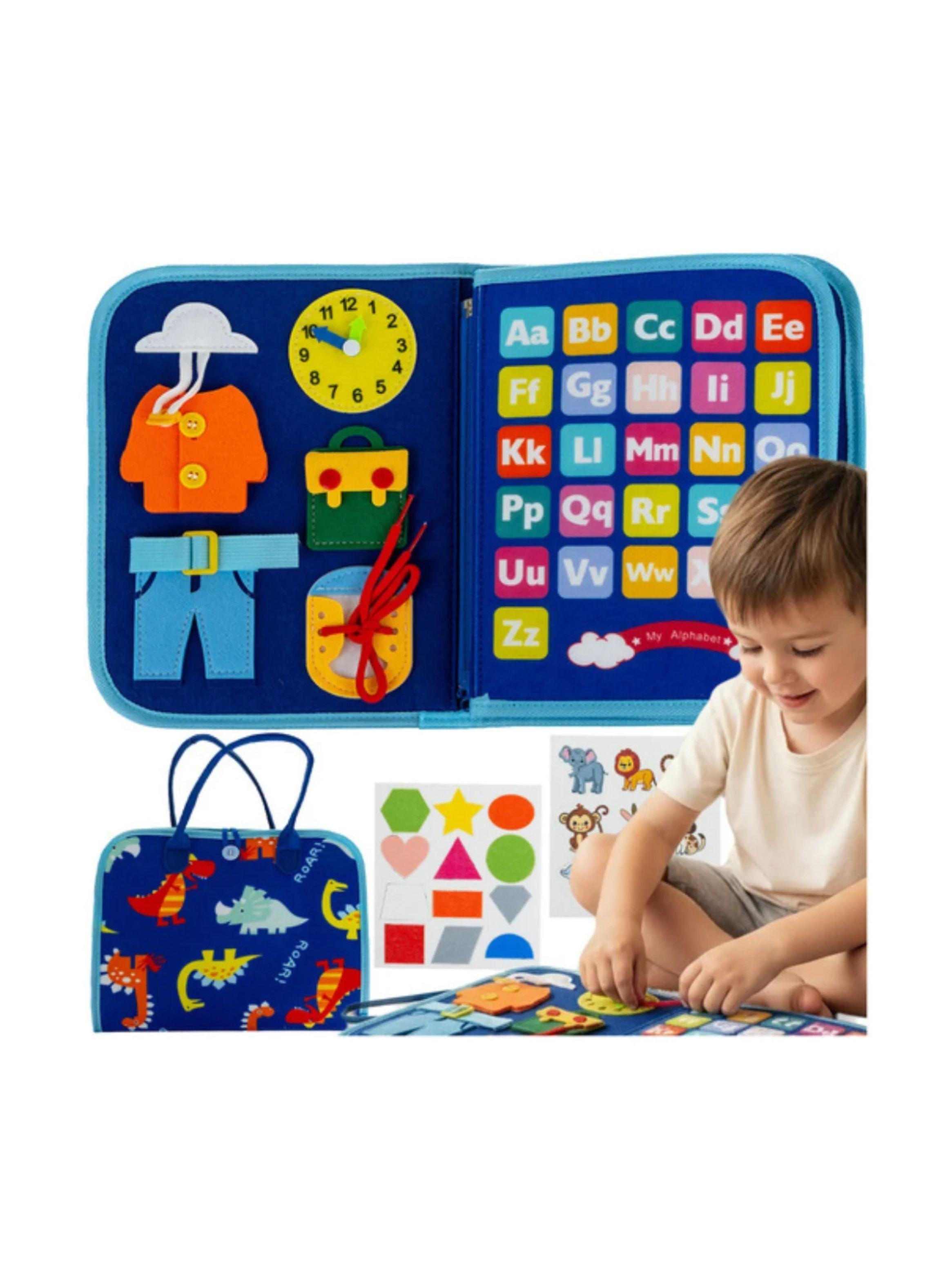Maletín Educativo Montessori Juguete Didáctico Bebés Azul-3