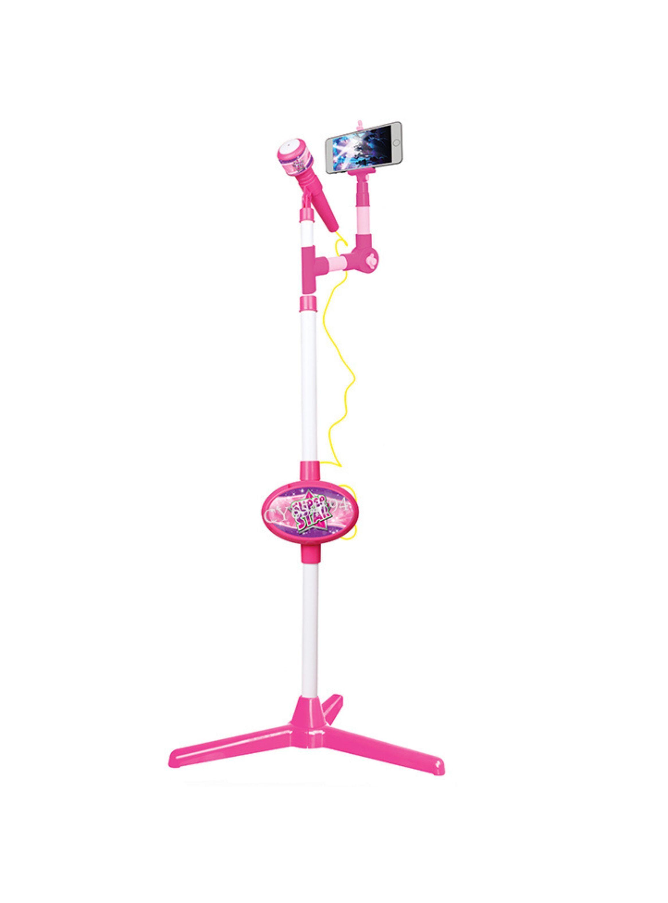 Micrófono Karaoke Pedestal Conexión Mp3 Teléfono Para Niñas-1
