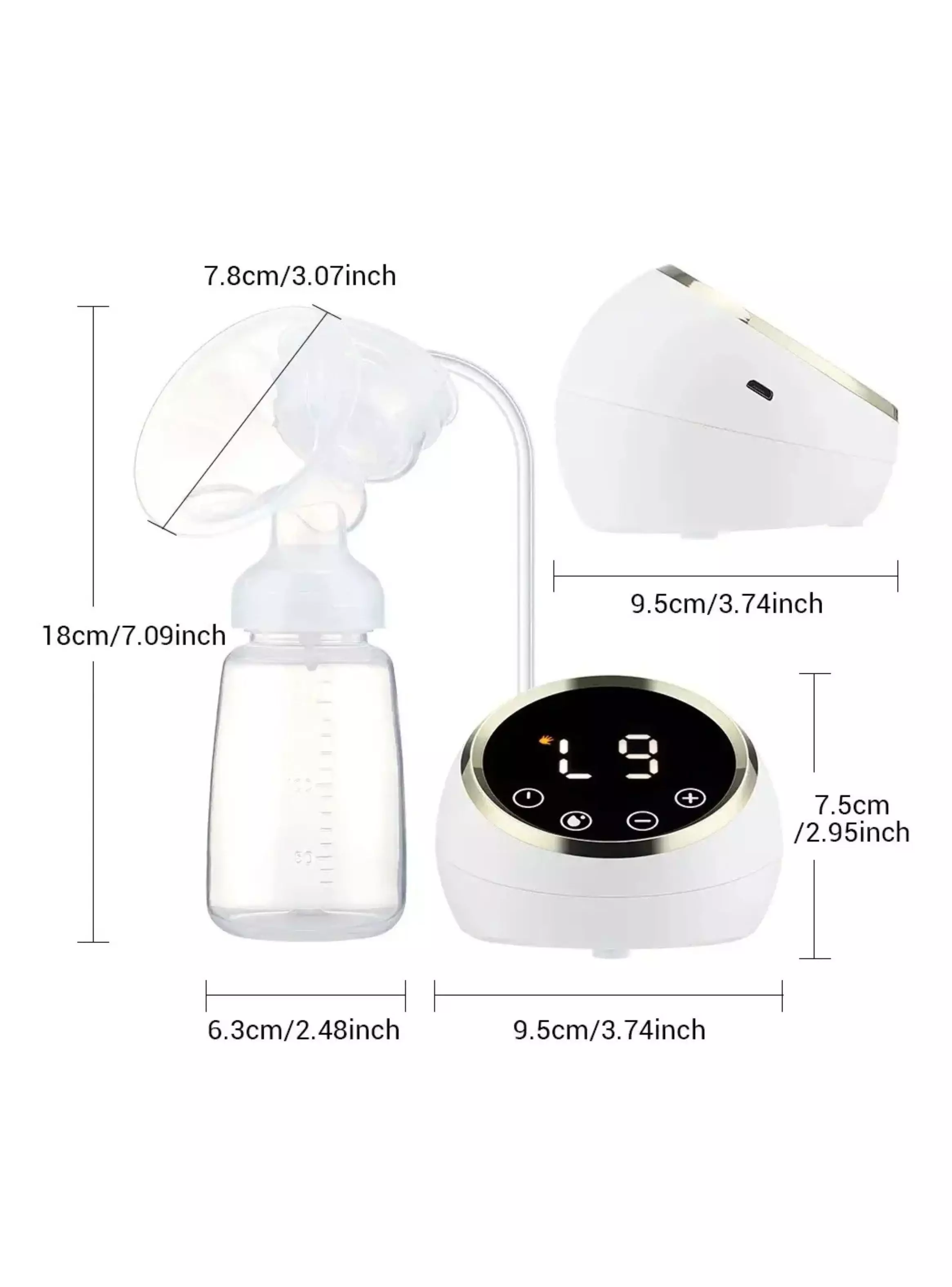 Extractor De Leche Moderno Digital Doble Succión Libre Bpa-2