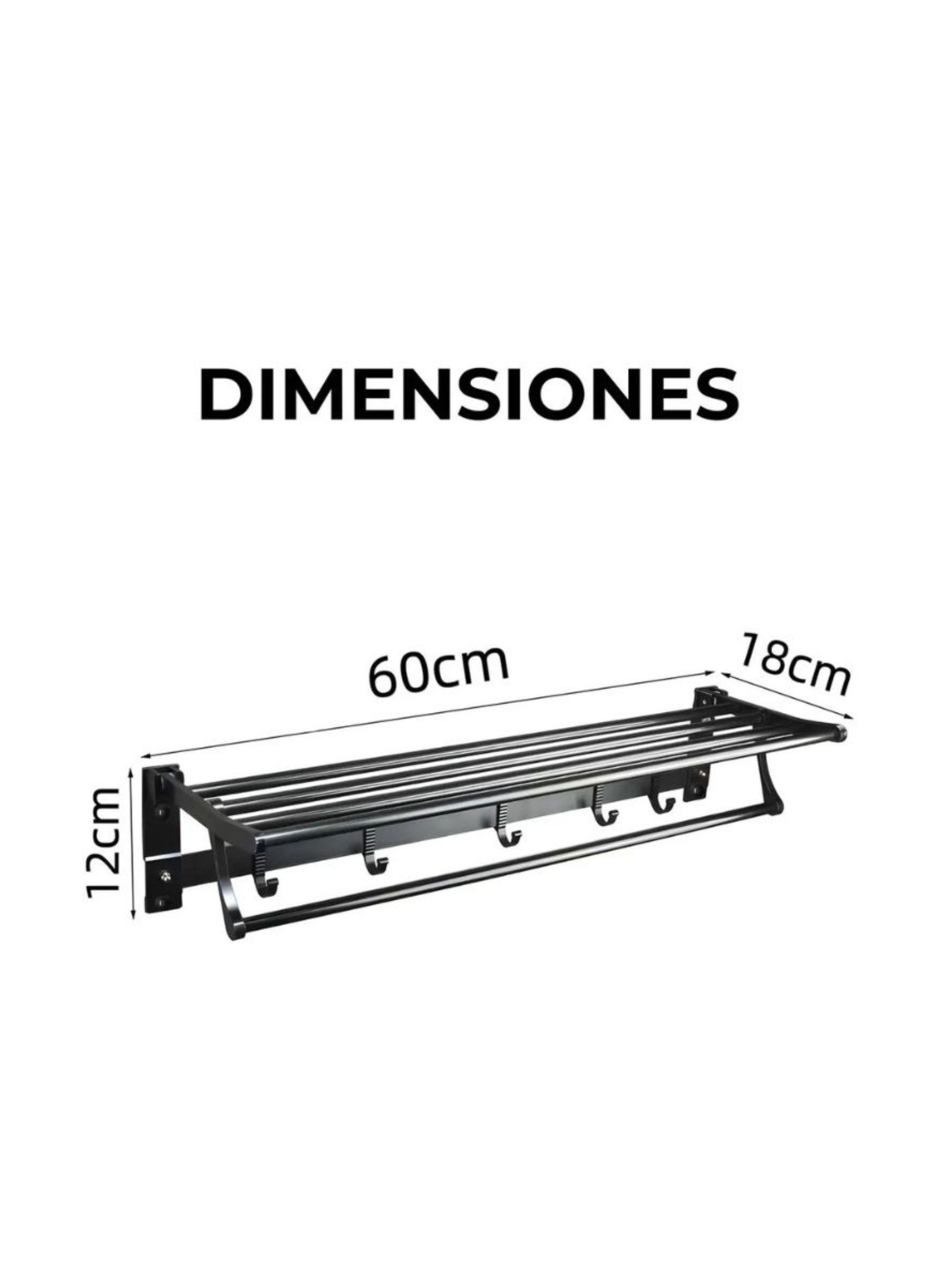 Repisa Toallero Plegable Con Ventosa Organizador Baño-2