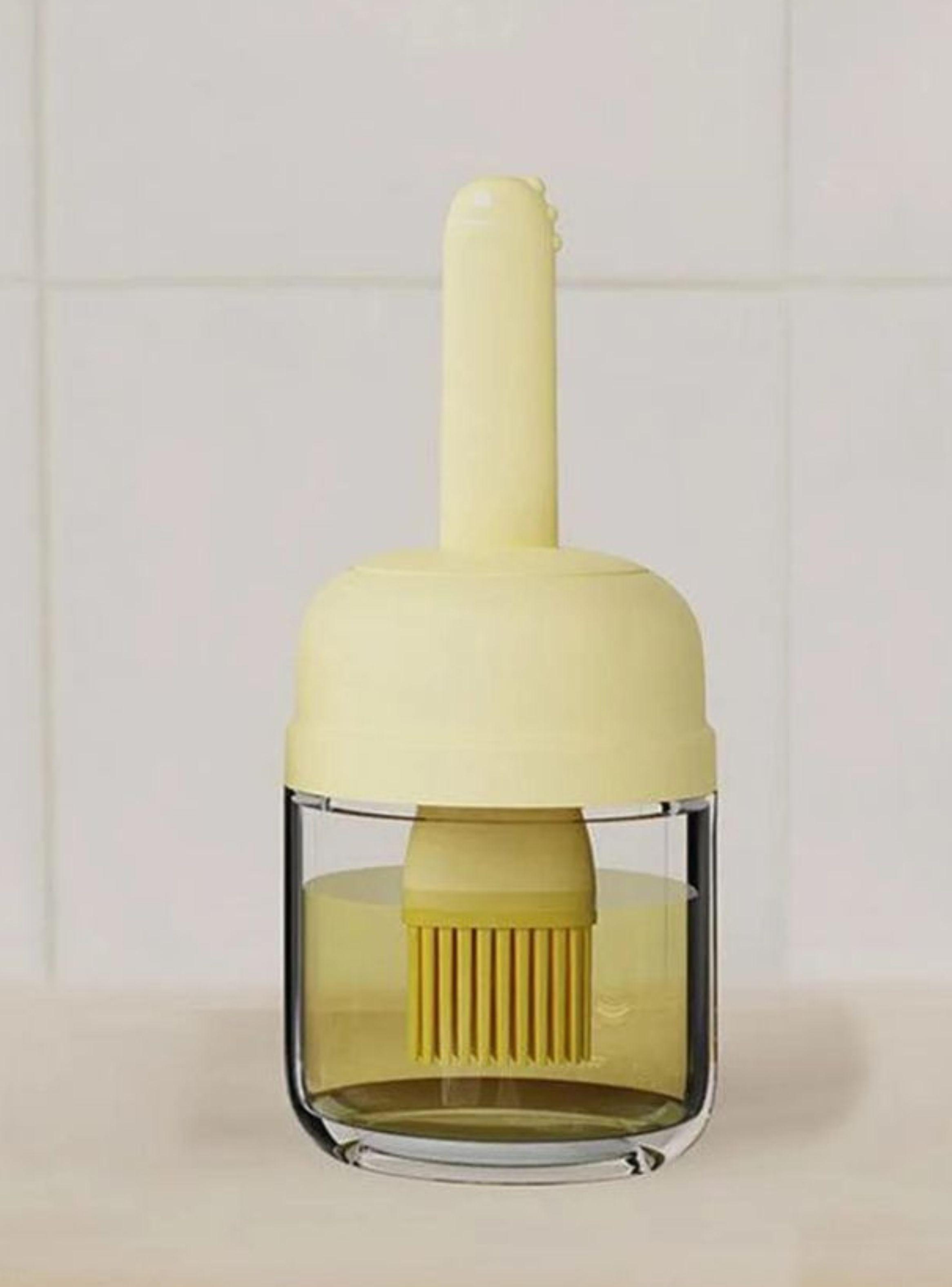Dispensador De Aceite Vidrio Con Pincel Brocha Silicona Cocina-2