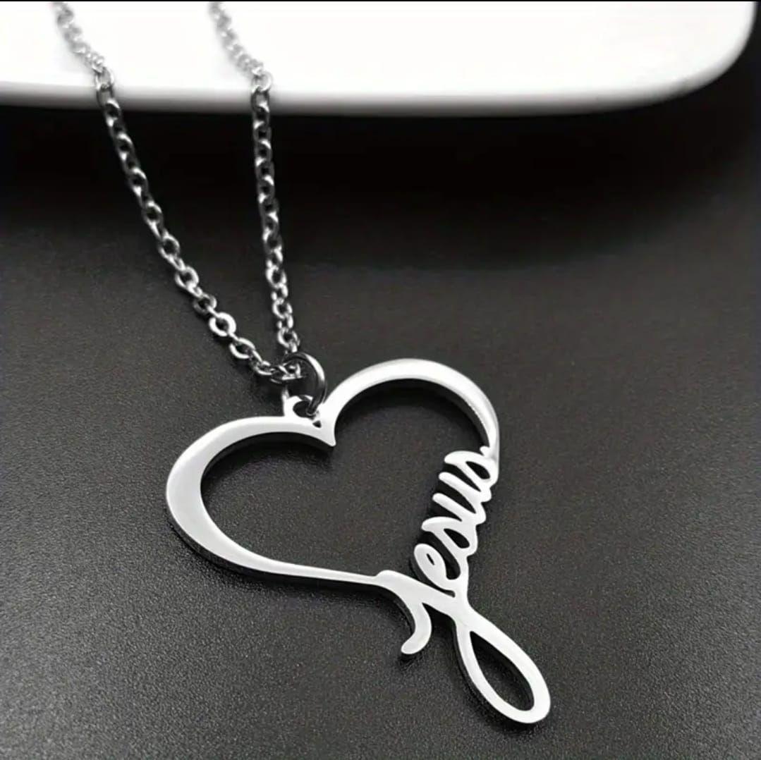 Collar Sela | Corazón con Jesús -0