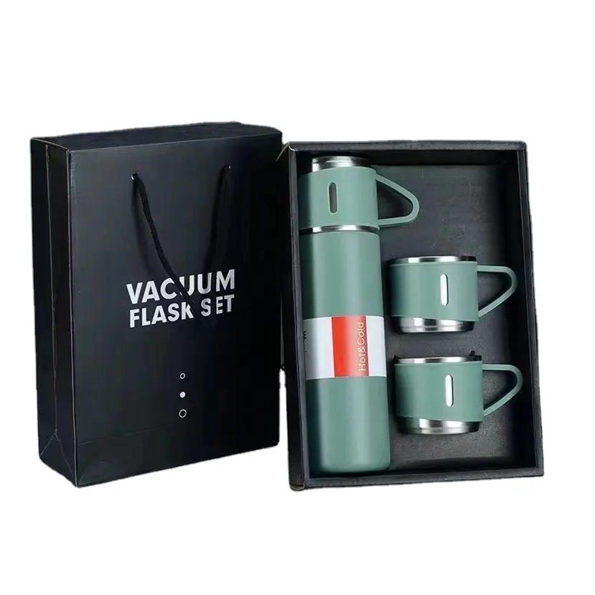 Set Termos De Agua Caliente Vasos Termicos Cafe + 3 Tazas-0