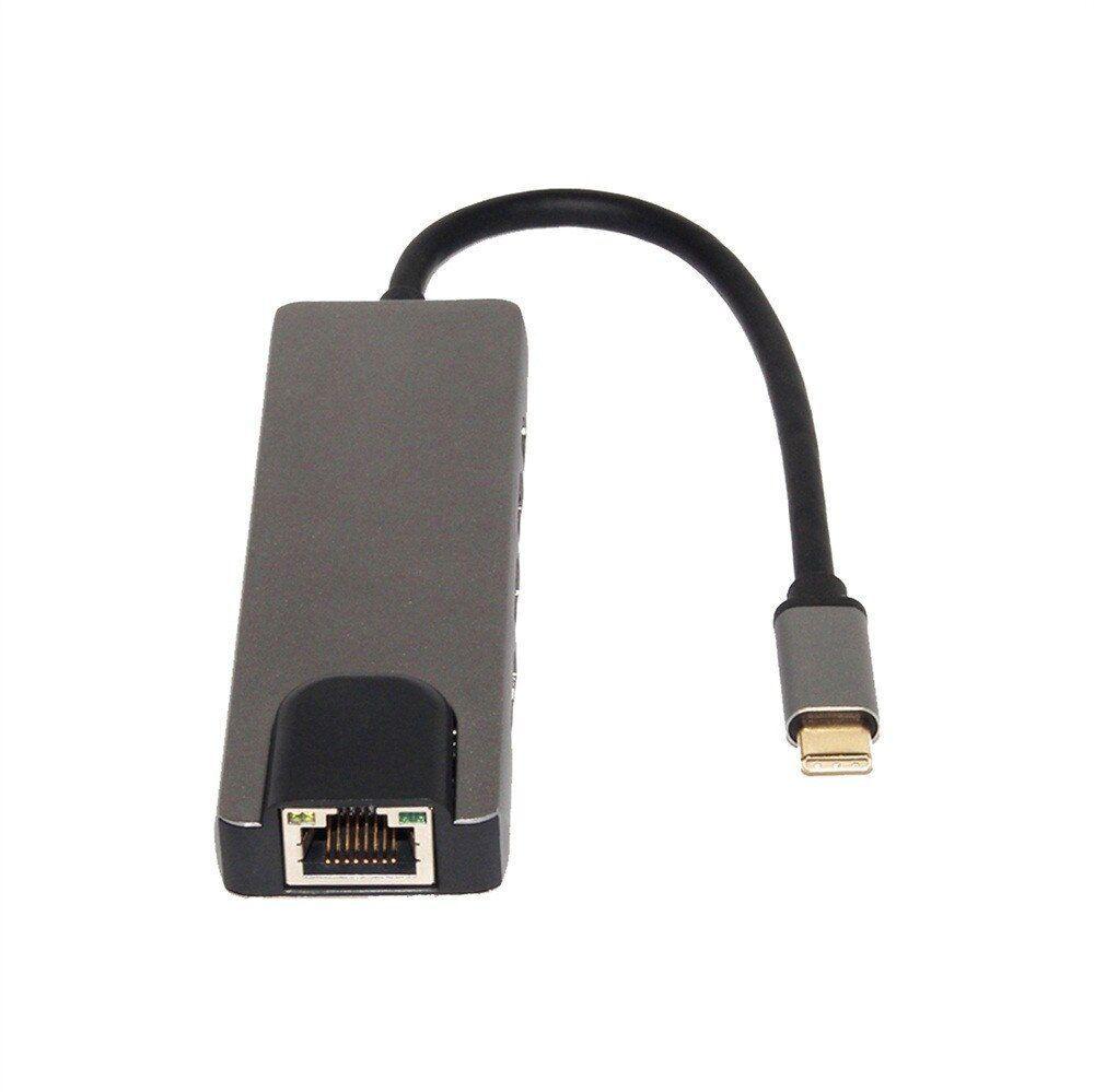 Adaptador Hub Tipo C 5 En 1 / Rj45 / Hdmi / Usb 3.0-2