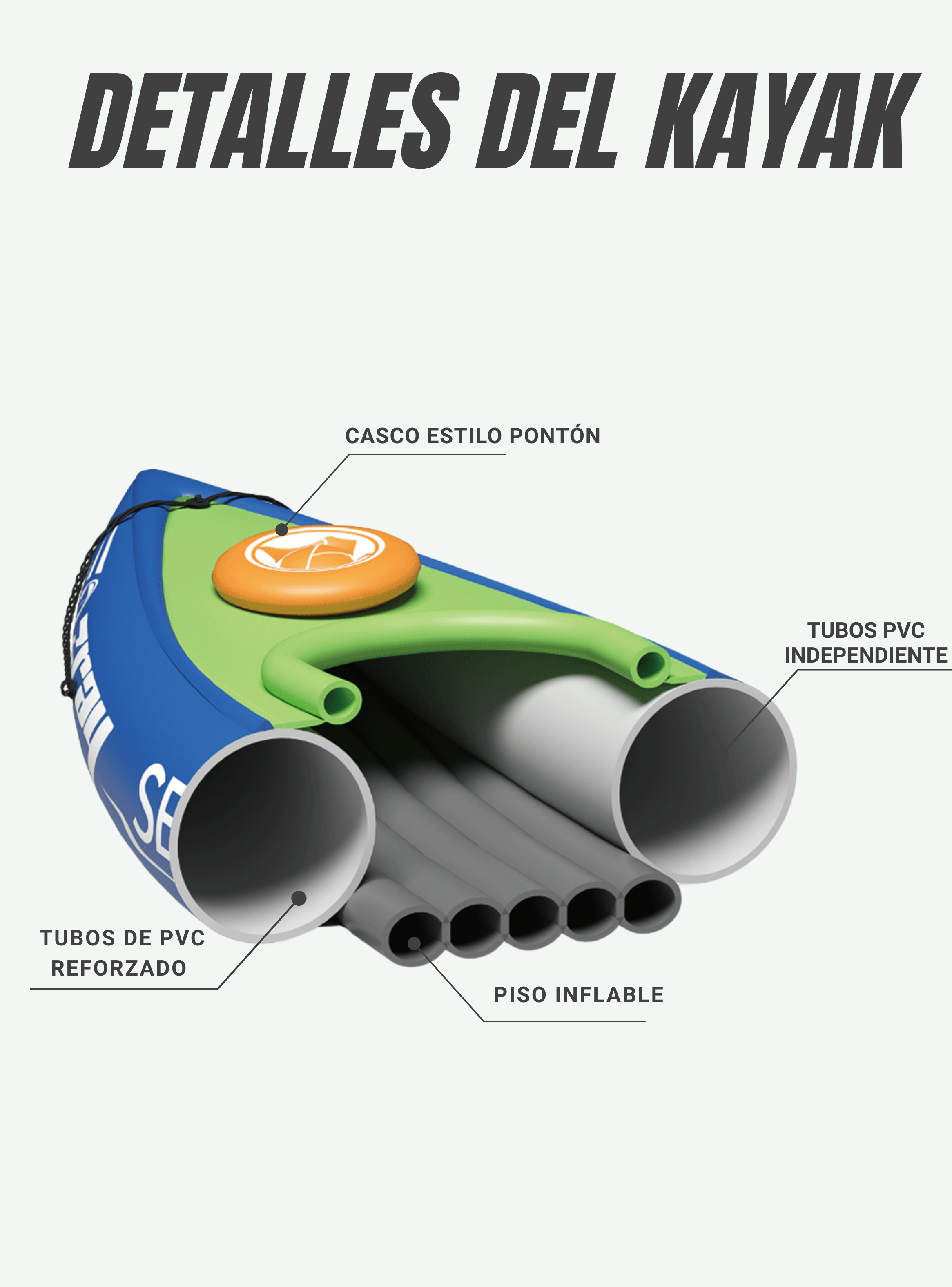 Kayak Inflable Individual  -6