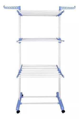 Tendedero Ropa Colgador Pechero Plegable 3 Niveles-2