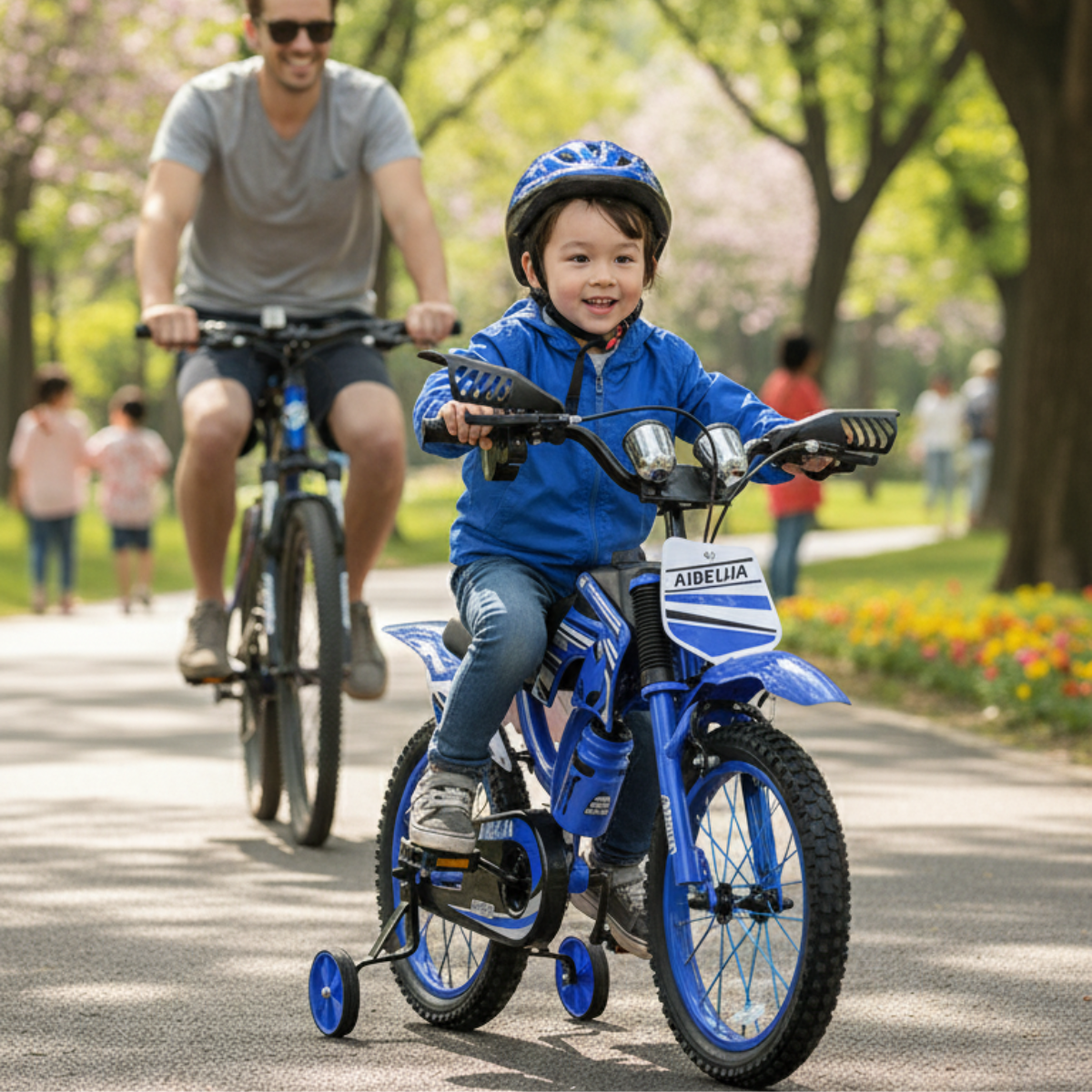 Bicicleta Infantil aro 16 Azul con Dise o de Moto-8
