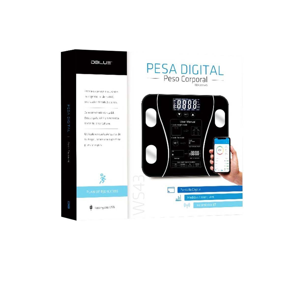 Pesa Inteligente Dblue Balanza Bluetooth Smart Pro Fitness-3