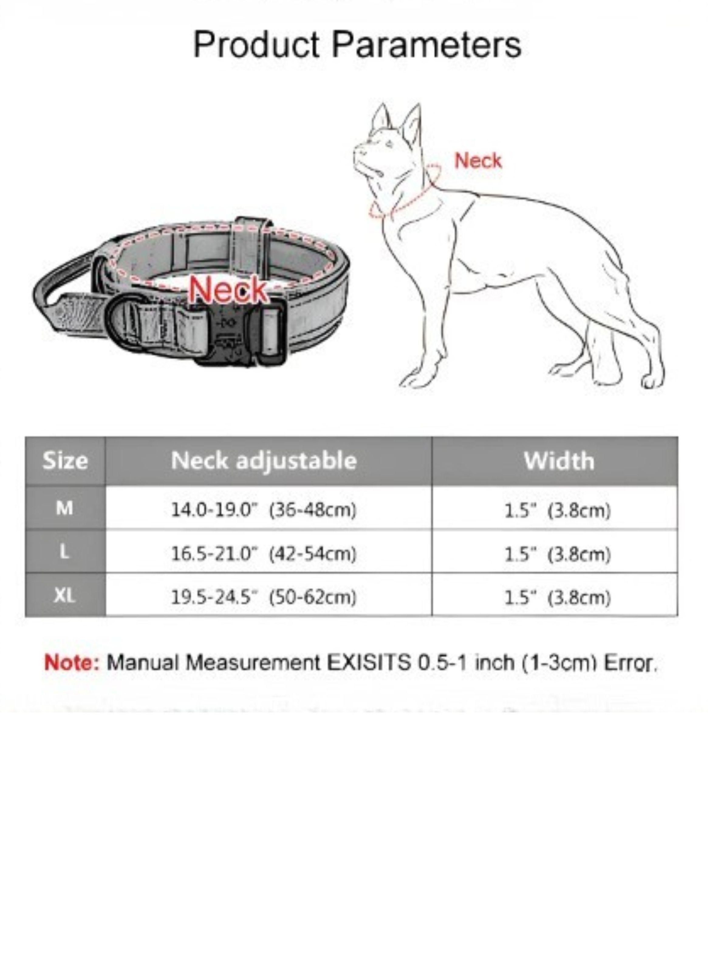 Collar T ctico negro de Nylon para Perros-2