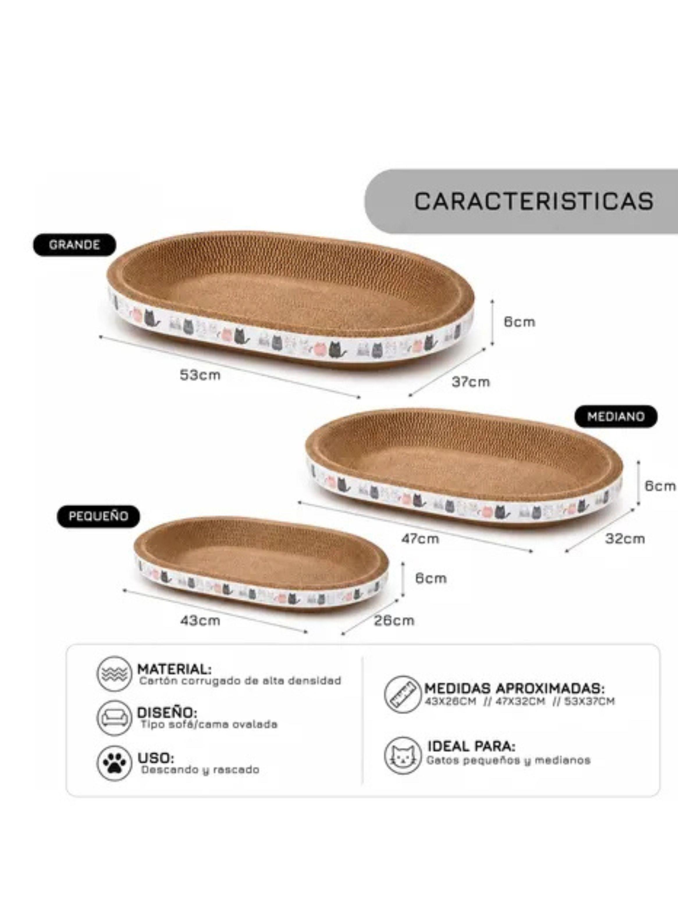 Rascador Para Gatos Ovalado De Carton Tipo Cama-2