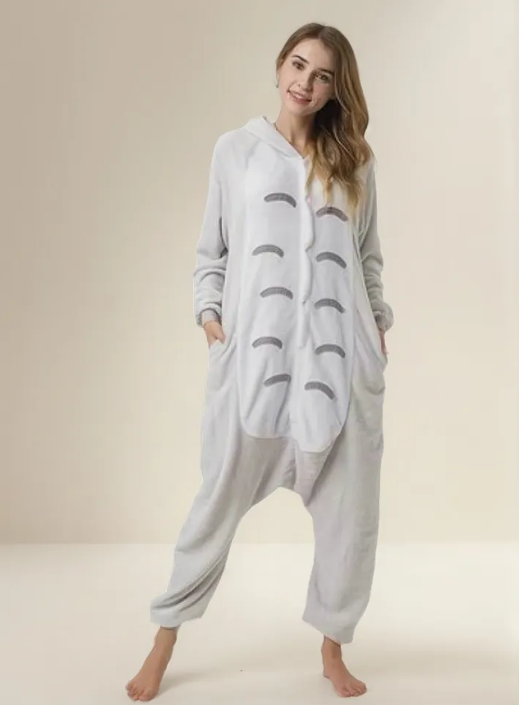 Pijama Y Disfraz Totoro Niño Y Adulto Enterito-1