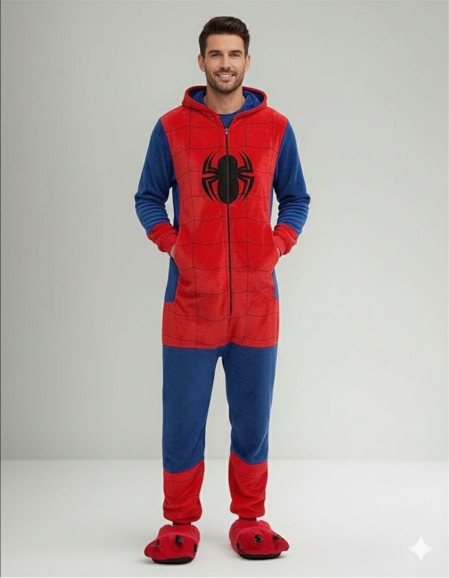 Pijama Y Disfraz Spider Man Enterito Niño Y Adulto-0