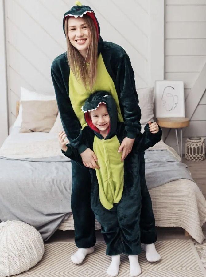 Pijama Y Disfraz Enteros Dinosaurio Niño Y Adulto-1