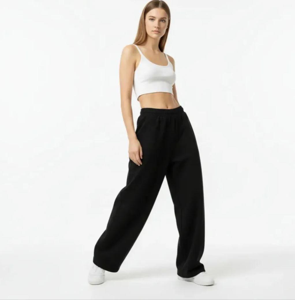 Buzo Baggy Mujer Algod n Oversize Wide Leg Pantal n Ancho-0