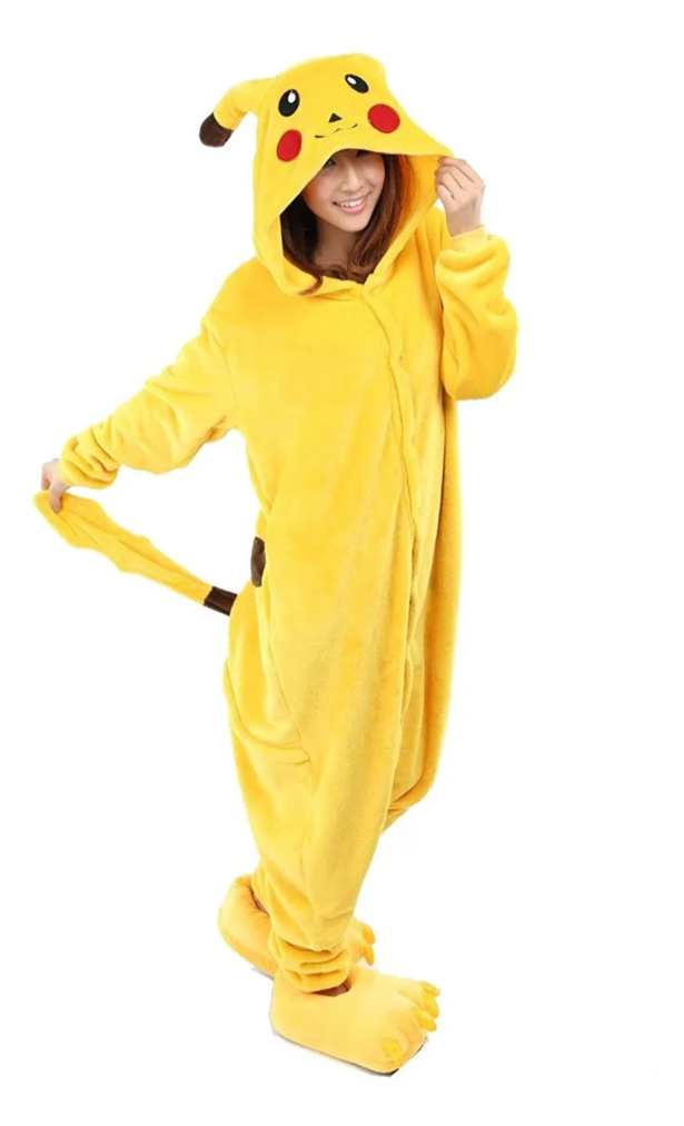 Pijama Y Disfraz Pikachu Enterito Niño Y Adulto-0